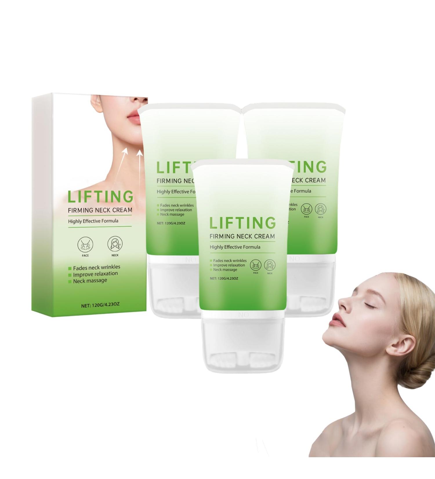VKaoess Lifting Firming Neck Cream with Roller Tighten and Lift Cream for Neck Chest and Face Attractive Cream for Women and Men Crema Reafirmante for Cuello Deep Moisturizing 3 pieces - Buy Online on GoSupps.com