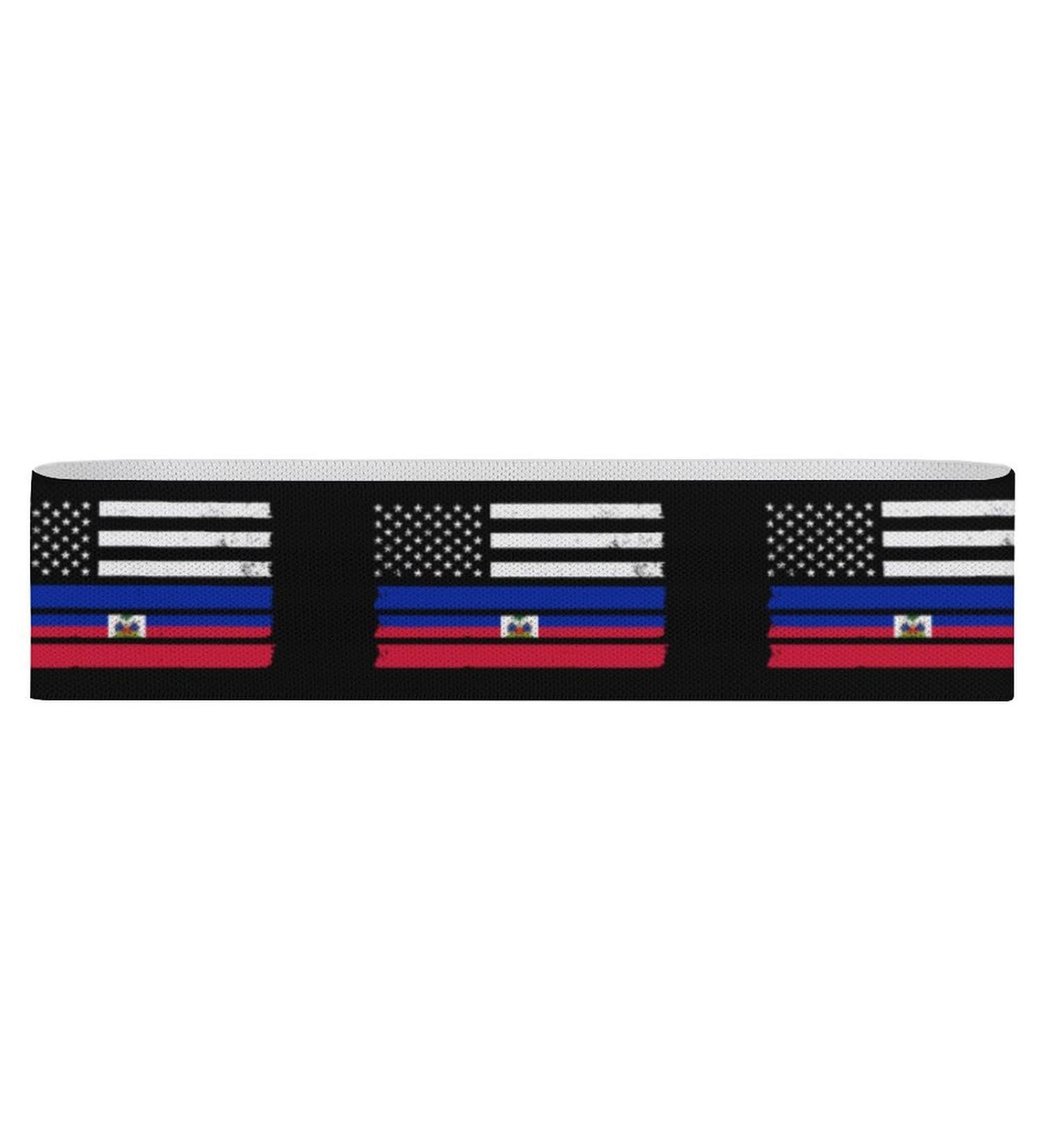 U.S. Haiti Flag Yoga Workout Bands | Comfort Legs & Booty Resistance Straps for Physical Therapy - Buy Online on GoSupps.com