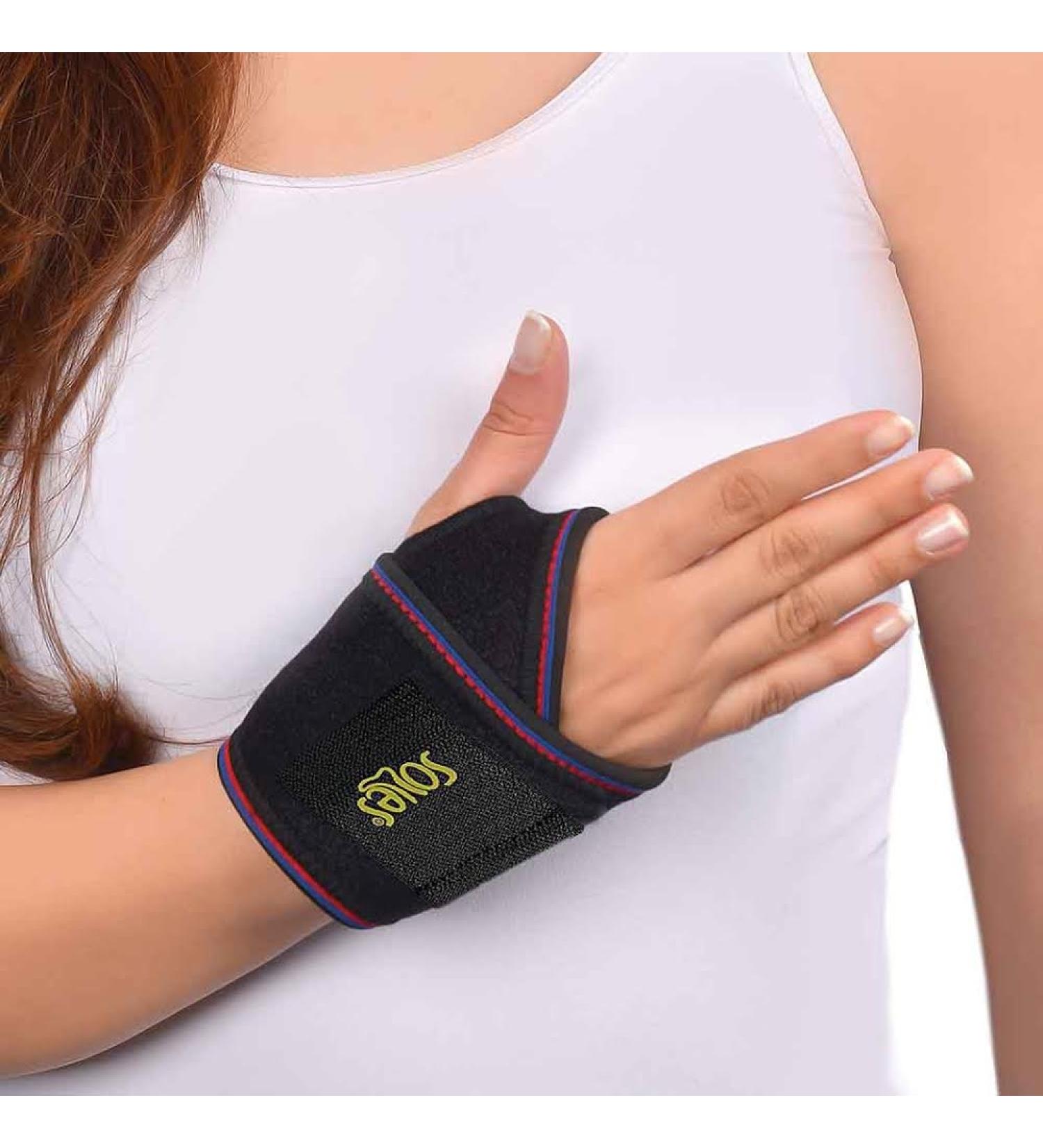 Buy Soles Neoprene Wrist Bandage | Breathable Support Brace | Pain Relief & Injury Prevention | One Size Fits All | Comfortable & Flexible - Buy Online on GoSupps.com