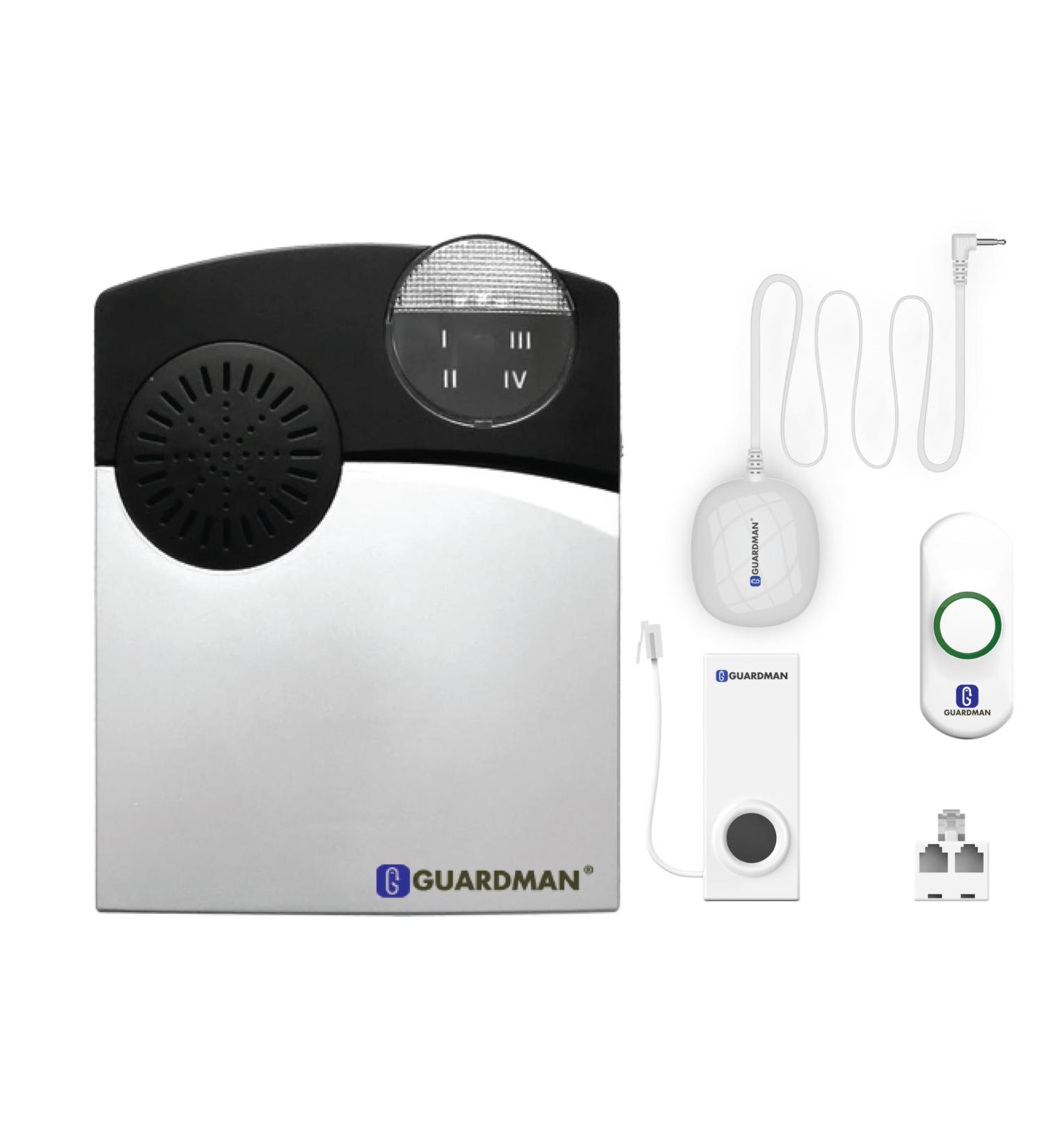Guardman Hearing/Visual Impairment Assistive Solution - Loud Sound Flashing Light Vibration - Ideal for Elderly and Impaired Individuals - Buy Online on GoSupps.com