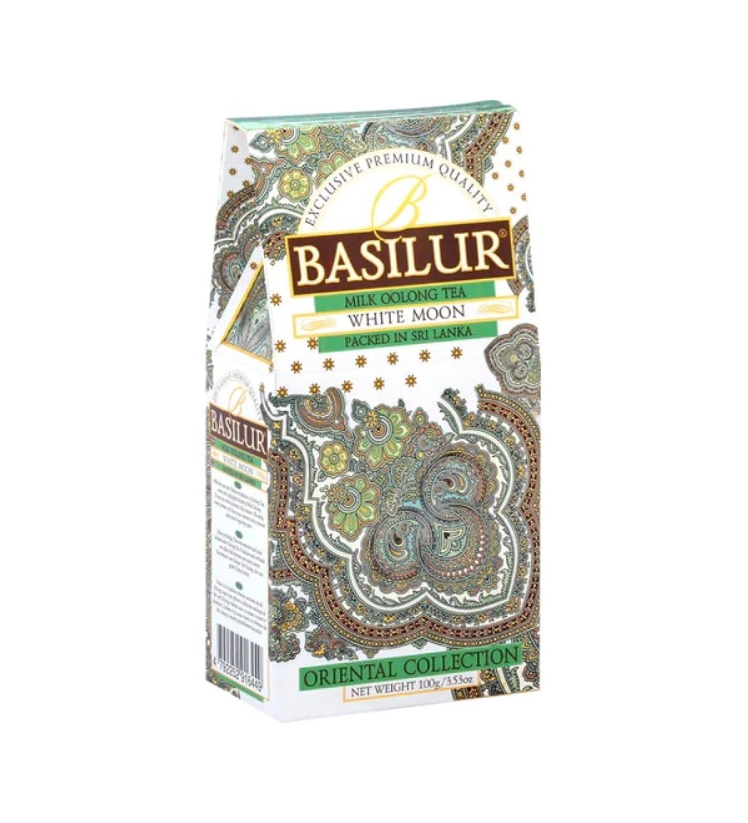 Basilur Milk Oolong Chinese Green Leaf Tea "White Moon" Oriental Collection 100g - Buy Online on GoSupps.com