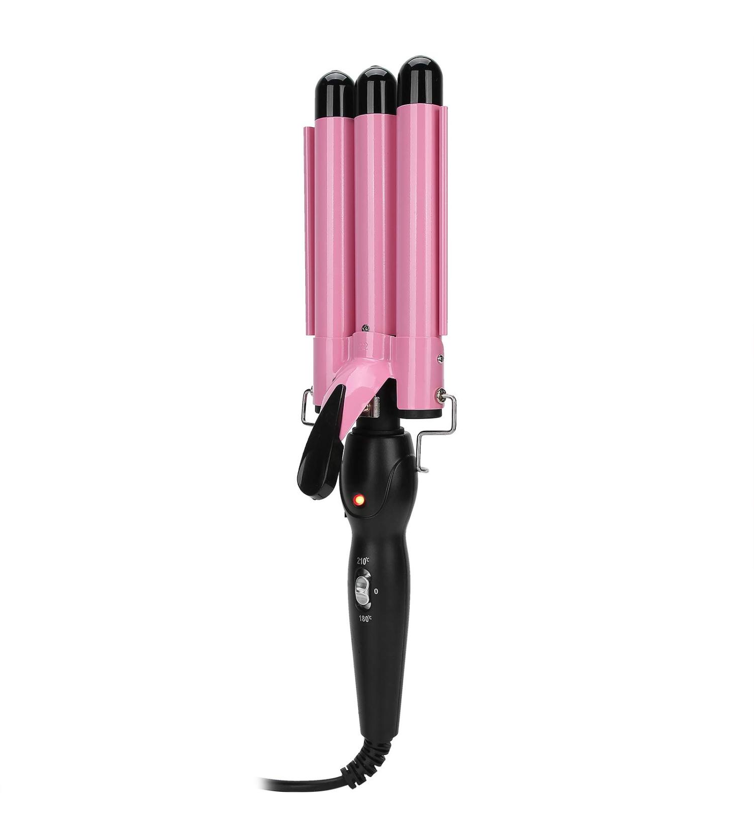 Frizz And Electric Hair Curler Hair Curling Iron Wand for Home Woman (22mm) US Plug Pink 22mm - Buy Online on GoSupps.com