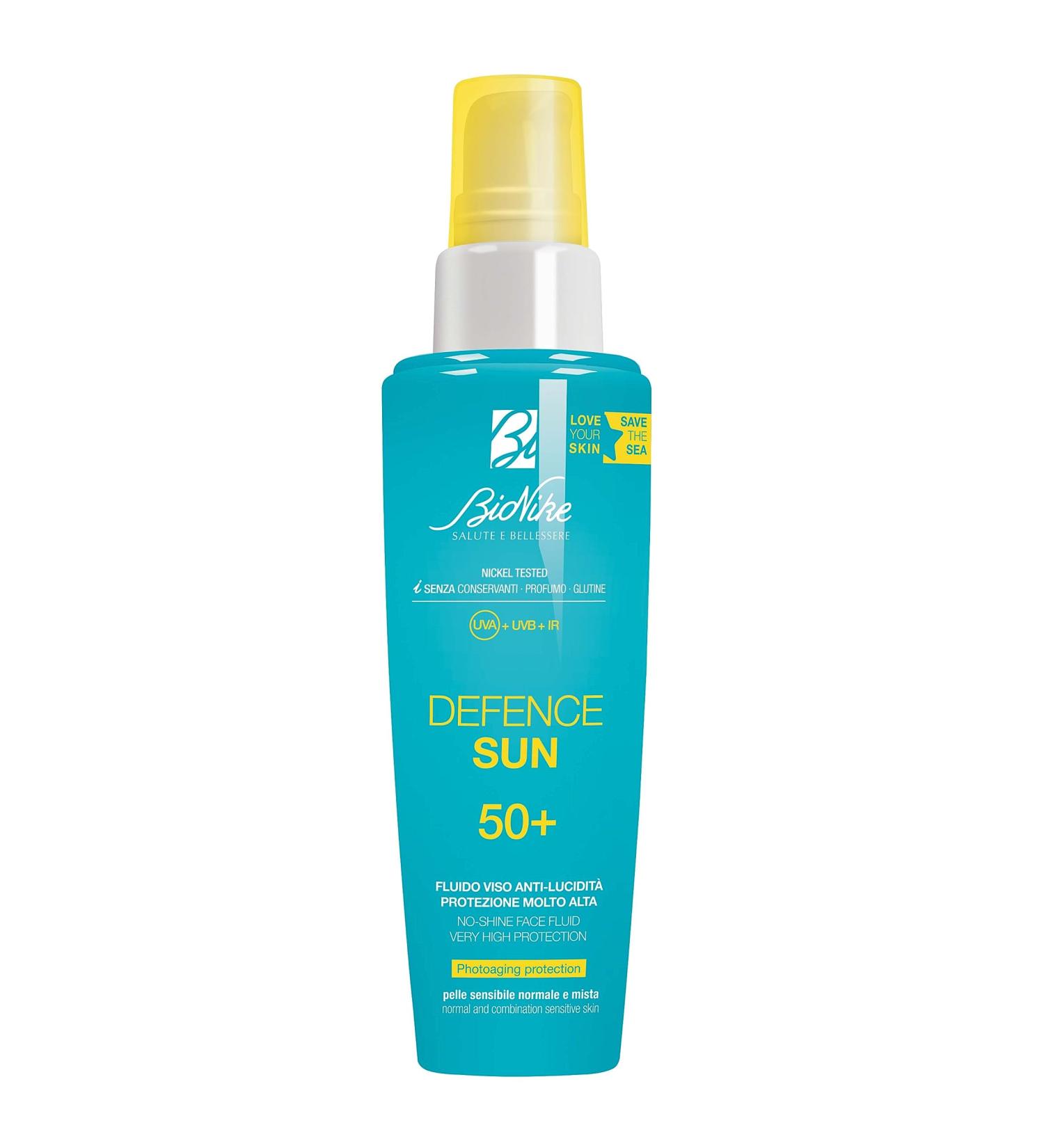 BioNike Defence Sun Anti-Ageing Face Fluid SPF50+ | 50ml Best Sunscreen for Youthful Skin | Buy Internationally - Buy Online on GoSupps.com