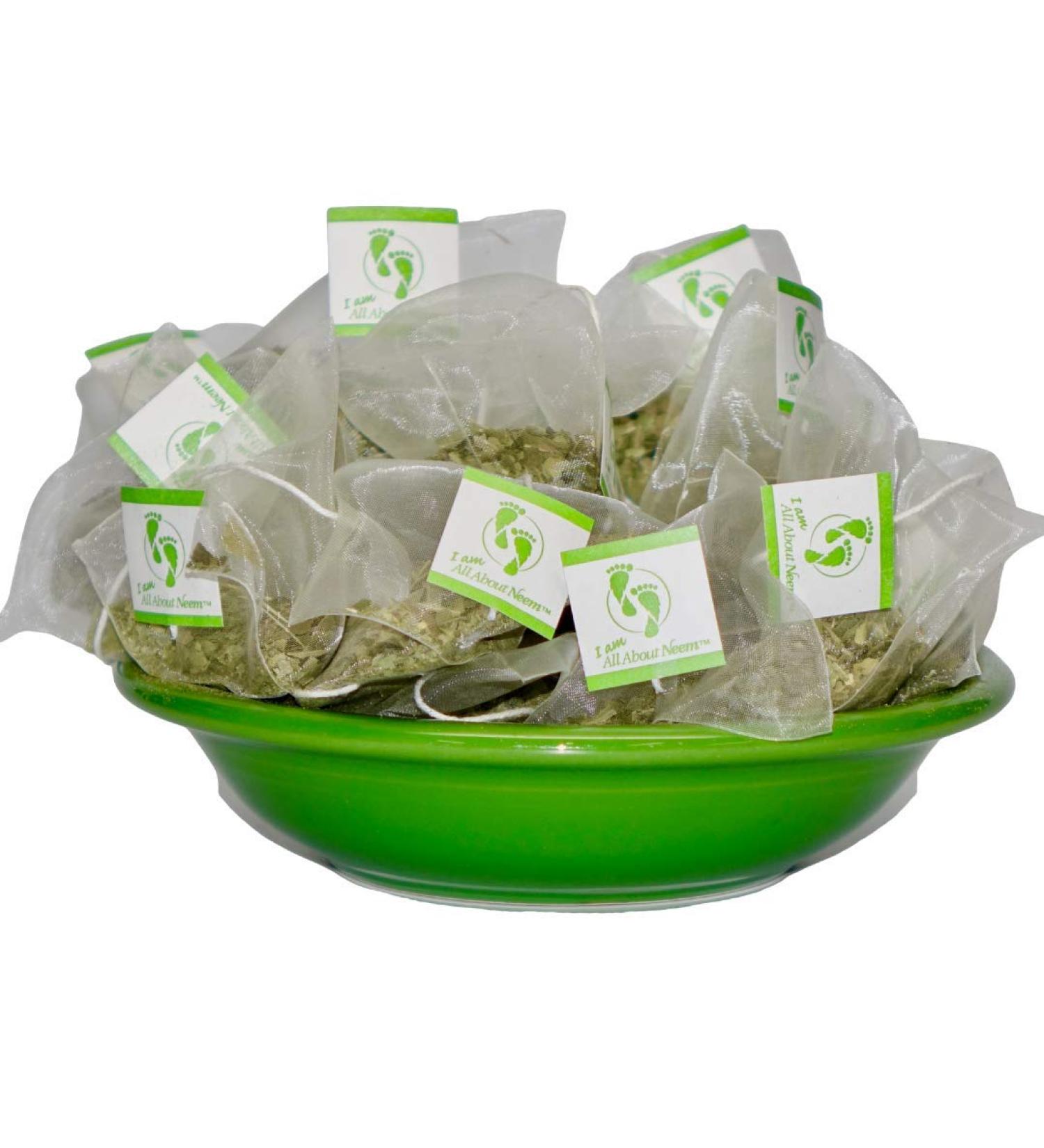 Neem Queen Pyramid Tea Bags (30 Count) Loose Sachet - Organic Premium Quality Caffeine Free - Made in America - Buy Online on GoSupps.com