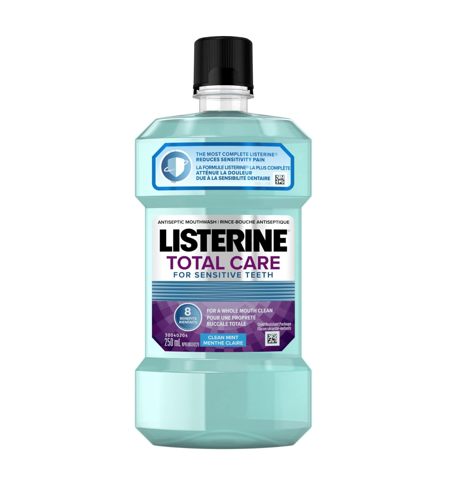 Listerine Total Care for Sensitive Teeth Antiseptic Mouthwash Clean Mint 250mL - Buy Online on GoSupps.com
