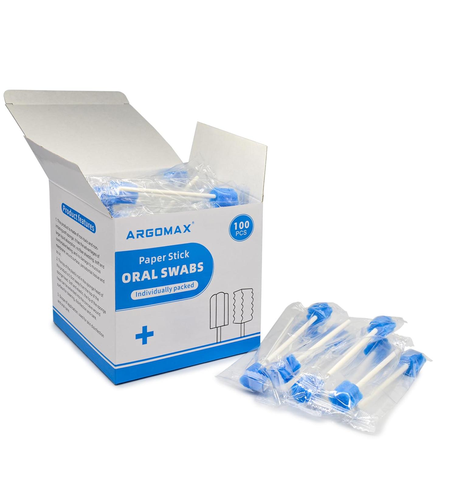 Buy 100 PCs Sterile Oral Hygiene Sponges - Blue Dental Swabs & Mouth Care Sticks for Optimal Oral Care - Buy Online on GoSupps.com