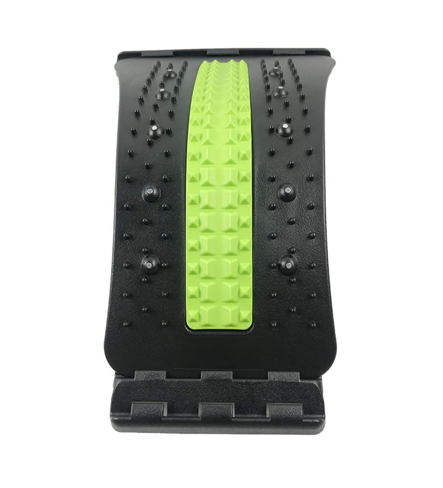 Verdant Touch Back Massage Device - Adjustable Lumbar Spine Extensor Board in Green & Black for Ultimate Back Relief | International Shipping Available - Buy Online on GoSupps.com