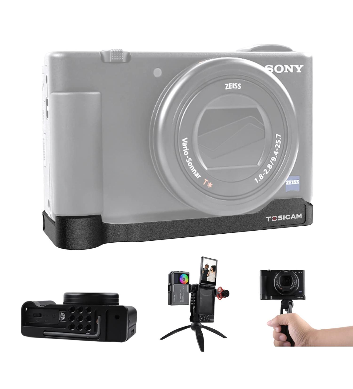 TOSICAM ZV1 Camera Base Mount Bracket - Compact Cold Shoe Mount for Sony ZV1, Vertical Video Support for YouTube Vlogs - Buy Online on GoSupps.com