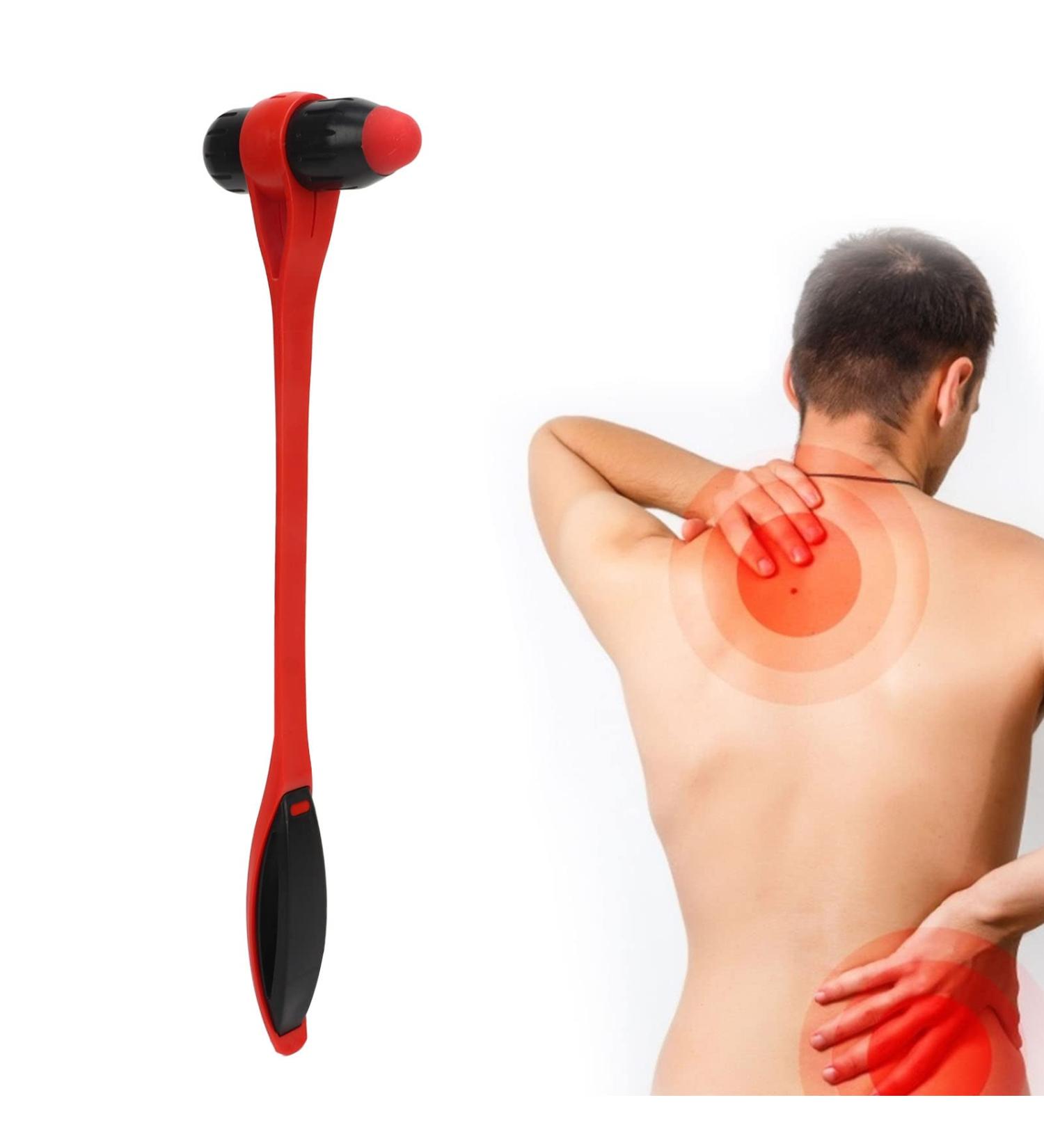 Massage Hammer - Soft Silicone Body Massager for Stress Reduction | Elastic Red & Black Design for Eye & Neck Relief - Buy Online on GoSupps.com