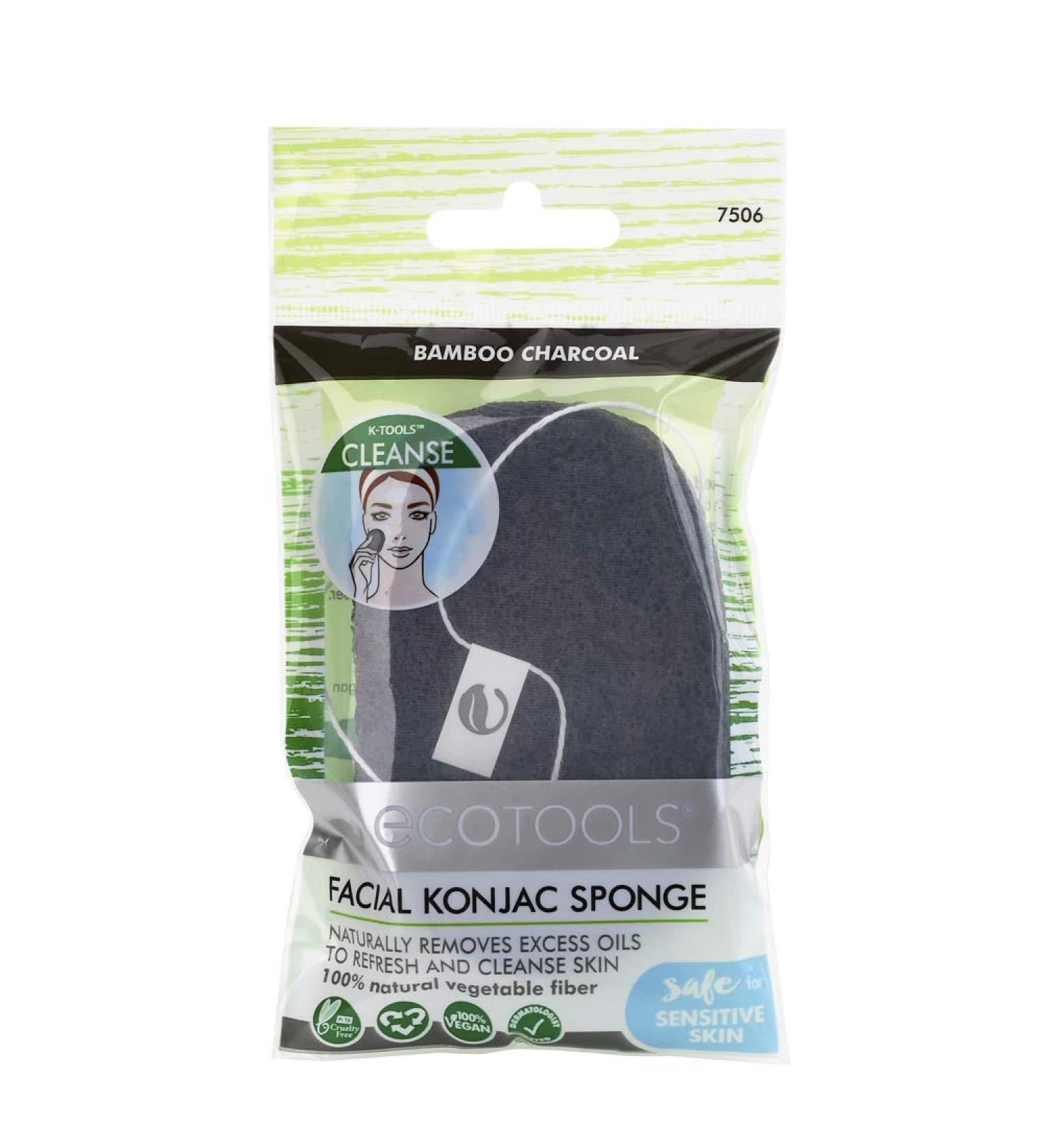 EcoTools Facial Konjac Sponge Bamboo Charcoal 1 Sponge