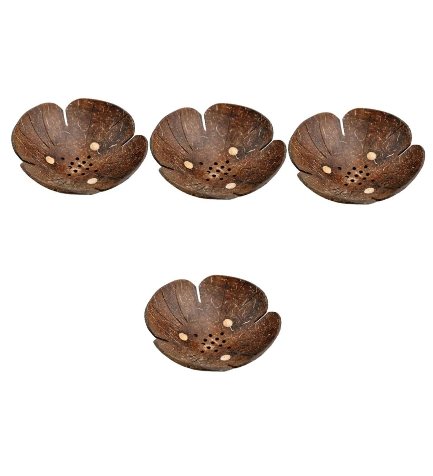 Ciieeo 4pcs Coconut Shell Soap Dish Soap Holders Draining Soap Holder Bar Soap Holder Wooden Soap Holder Bathroom Soap Container Wood Trim Coconut Shell + Wood Southeast Asia Bracket Coffeex4pcs 13x13cmx4pcs - Buy Online on GoSupps.com