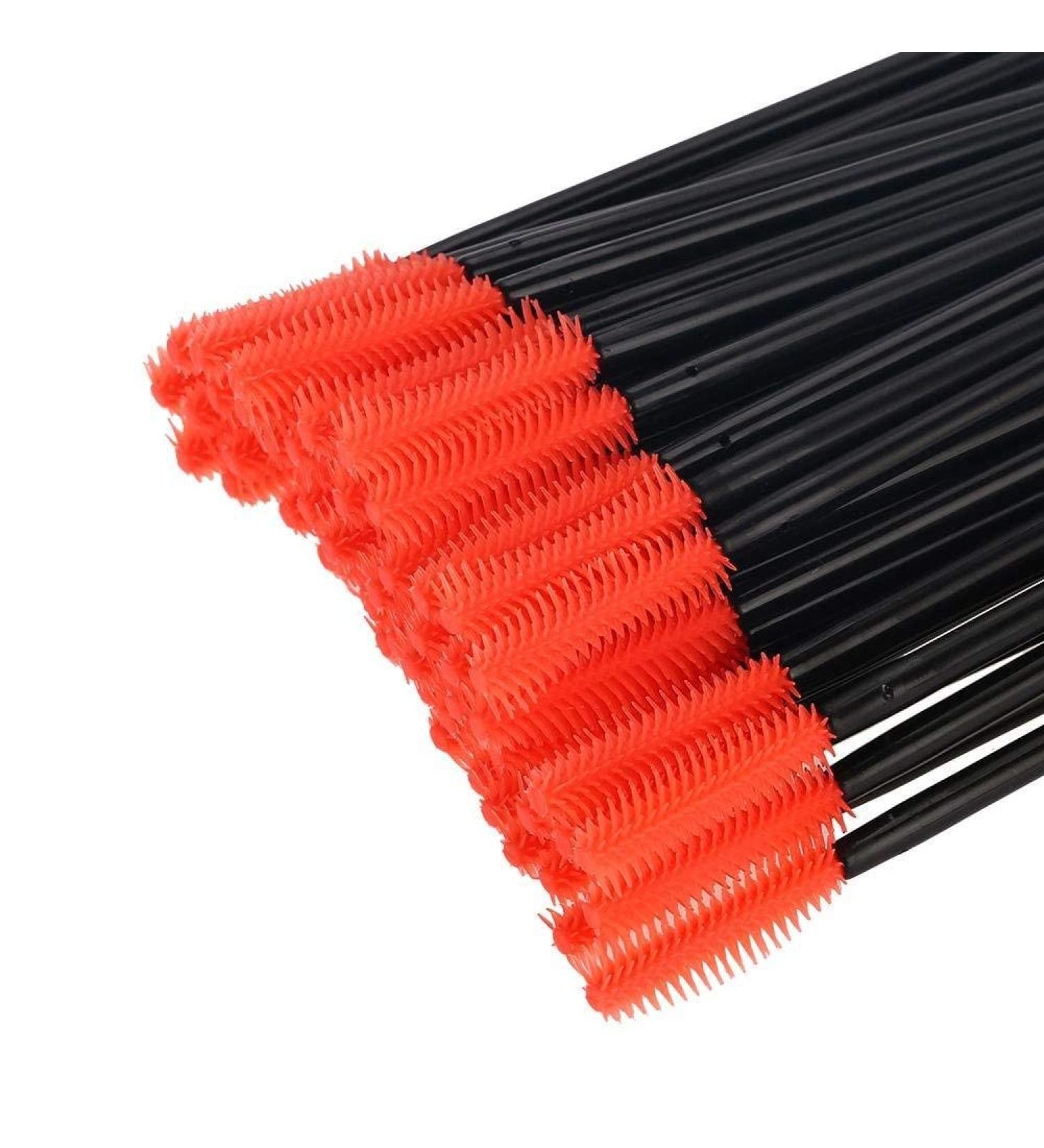 50 Pack Disposable Eyelash Brushes - Silicone Comb Mascara Applicators for Makeup - Beauty Tool with Crescent Tip - Buy Online on GoSupps.com