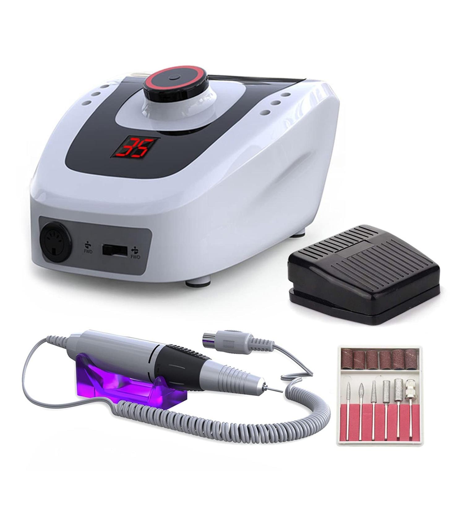 Nail kit Electric Nail Drill 32W 35000 RPM Manicure and Pedicure Kit with LCD Speed Control Display Portable Nail Tools Nail kit for Beginners with Everything Set1 - Buy Online on GoSupps.com