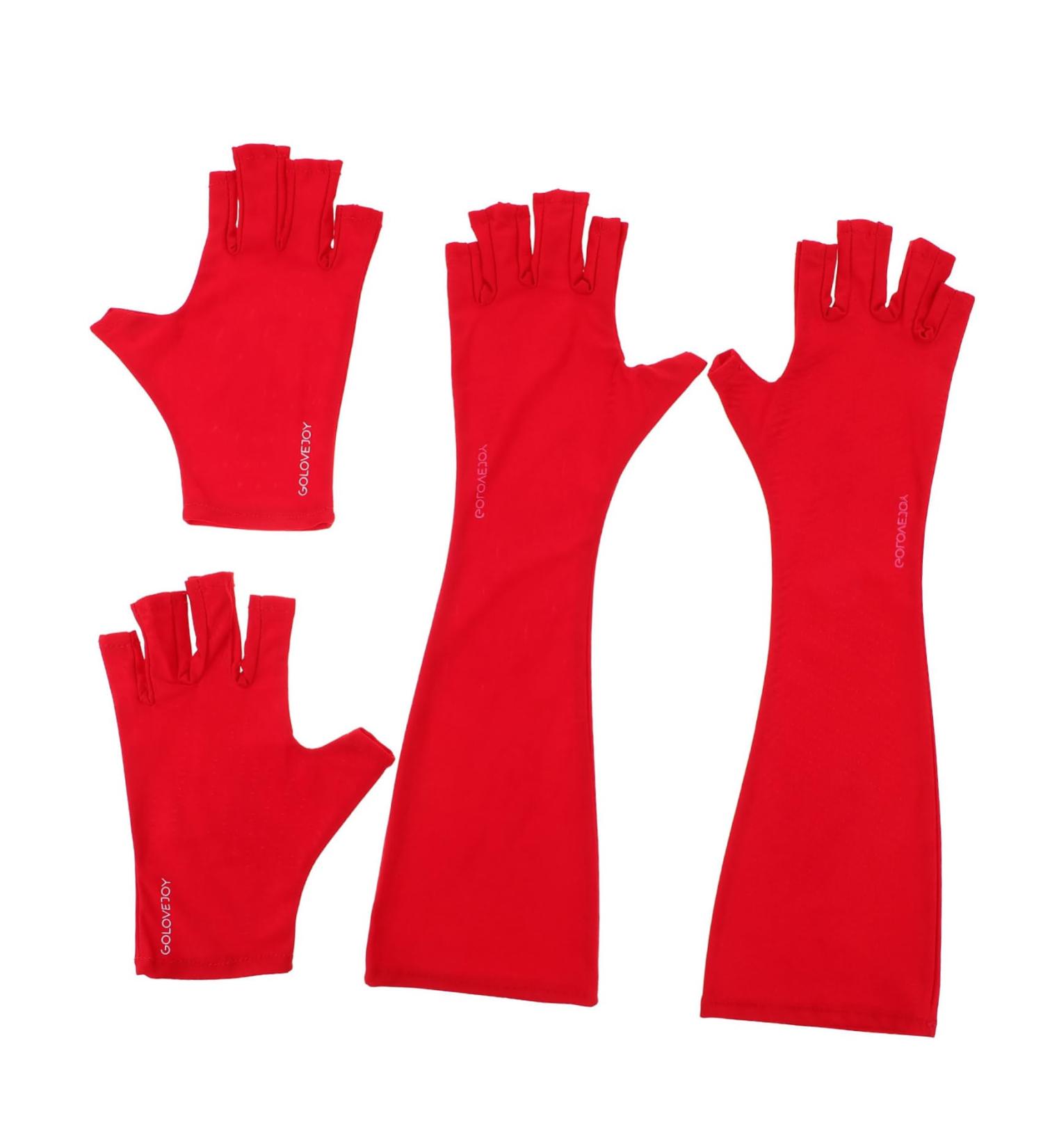 FRCOLOR 2 Pairs nail gloves nail art hand protector fingerless UV glove UV protection gloves Manicures Gloves Driving Gloves Fingerless Glove Shield Glove anti-black polyester Mj03 Dryer 25X9X0.4CM - Buy Online on GoSupps.com