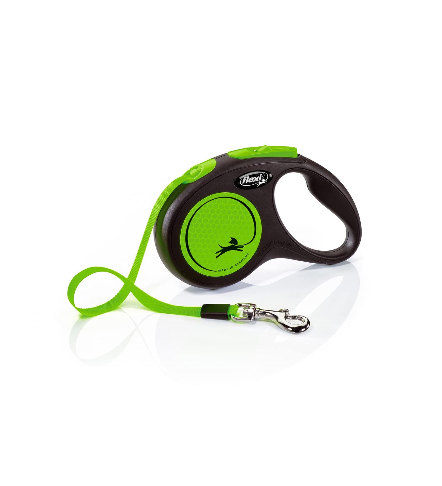 Flexi Retractable Leash New Neon Green - Small | Durable & Stylish | Perfect for Dogs - International Shipping Available - Buy Online on GoSupps.com