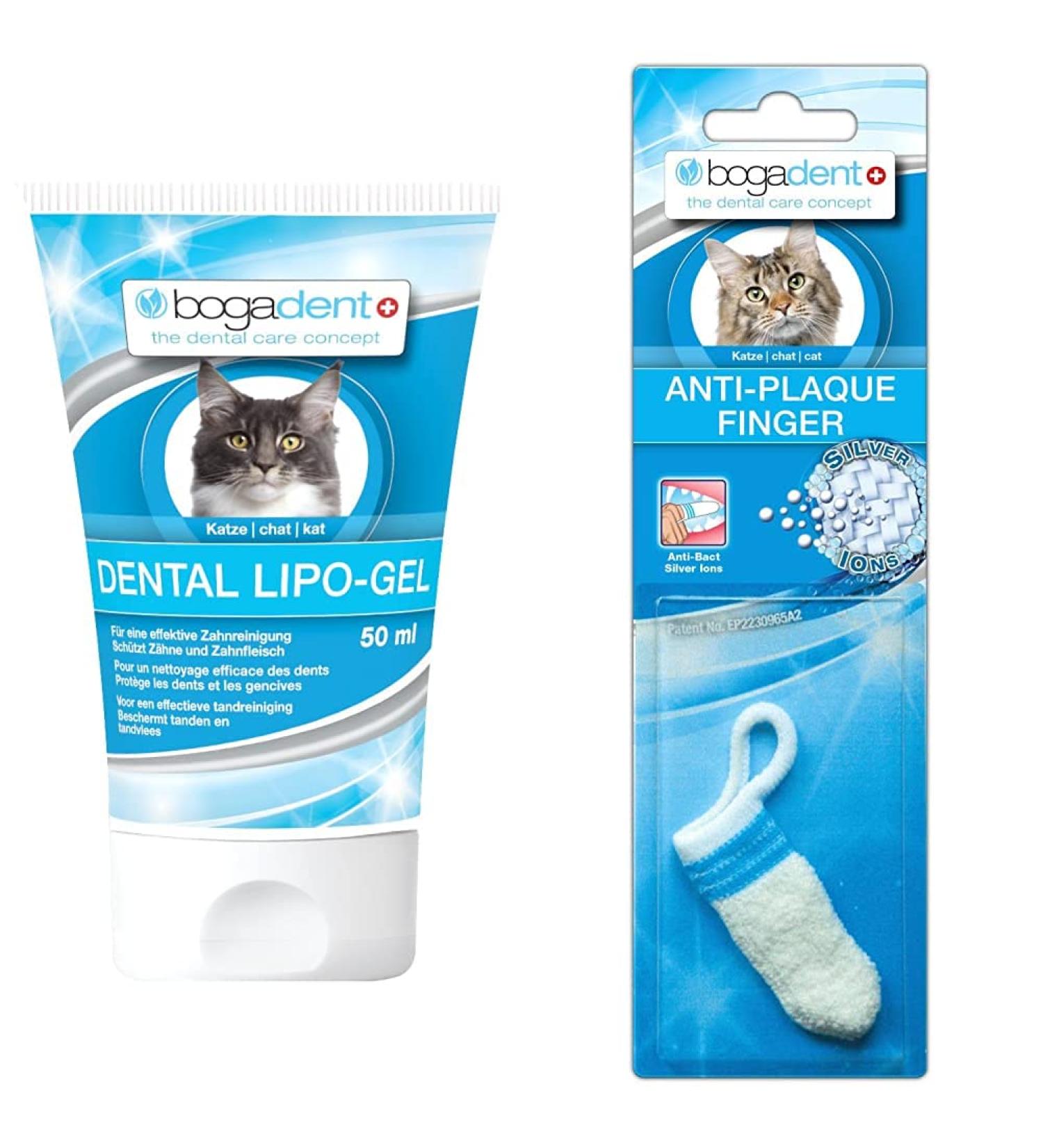 Buy Bogadent UBO0744 Dental Lipo-gel & UBO0717 Anti-Plaque Finger Cat Bundle - 50ml + 1pc for Optimal Oral Care | Fast International Shipping - Buy Online on GoSupps.com