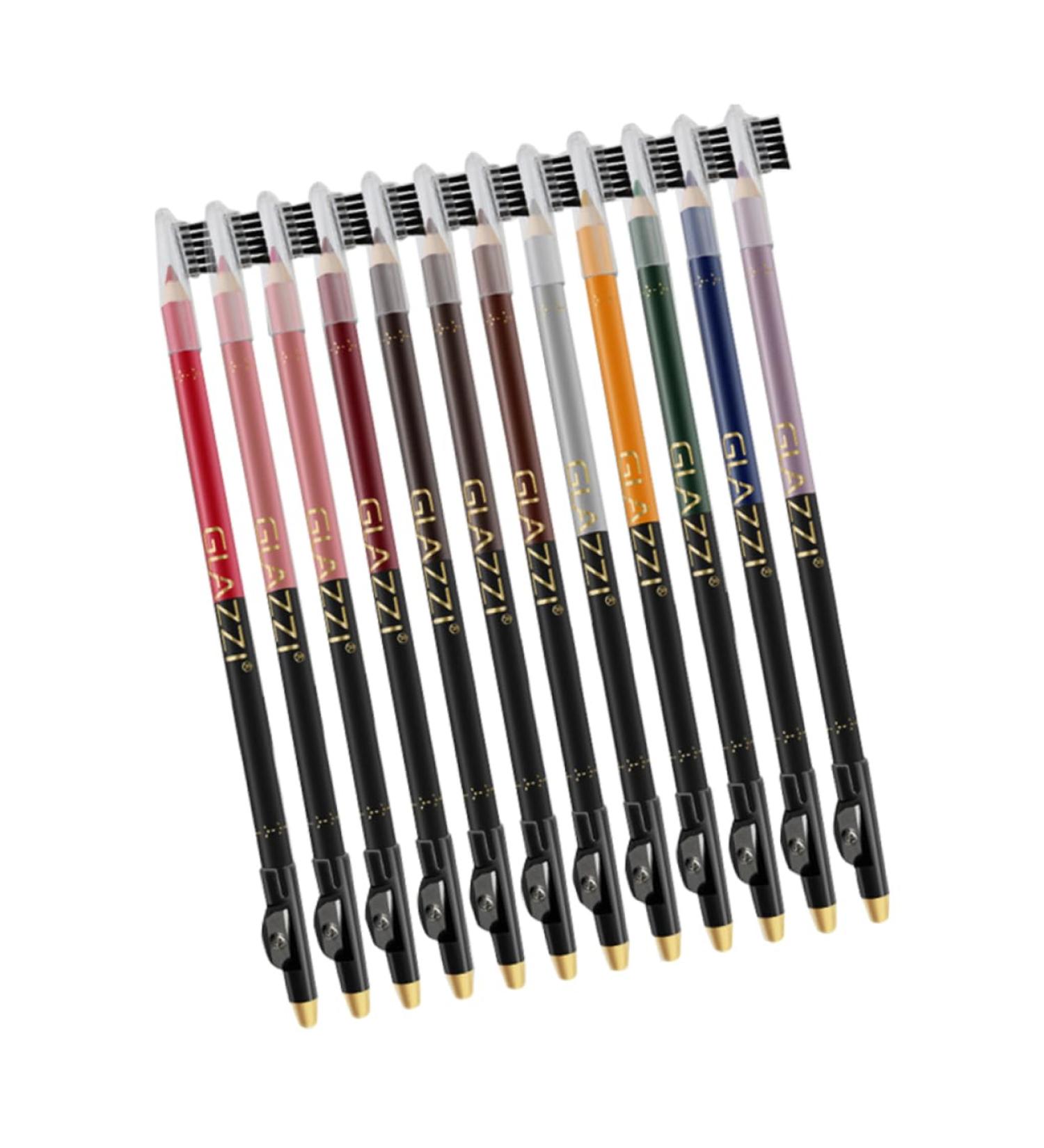 DOITOOL 12pcs Lip Liner Eyeliner Black Waterproof Eyeliner Definer Pen Matte Cosmetic Pen Cosmetics Lips 1 count (Pack of 1) Assorted Color - Buy Online on GoSupps.com