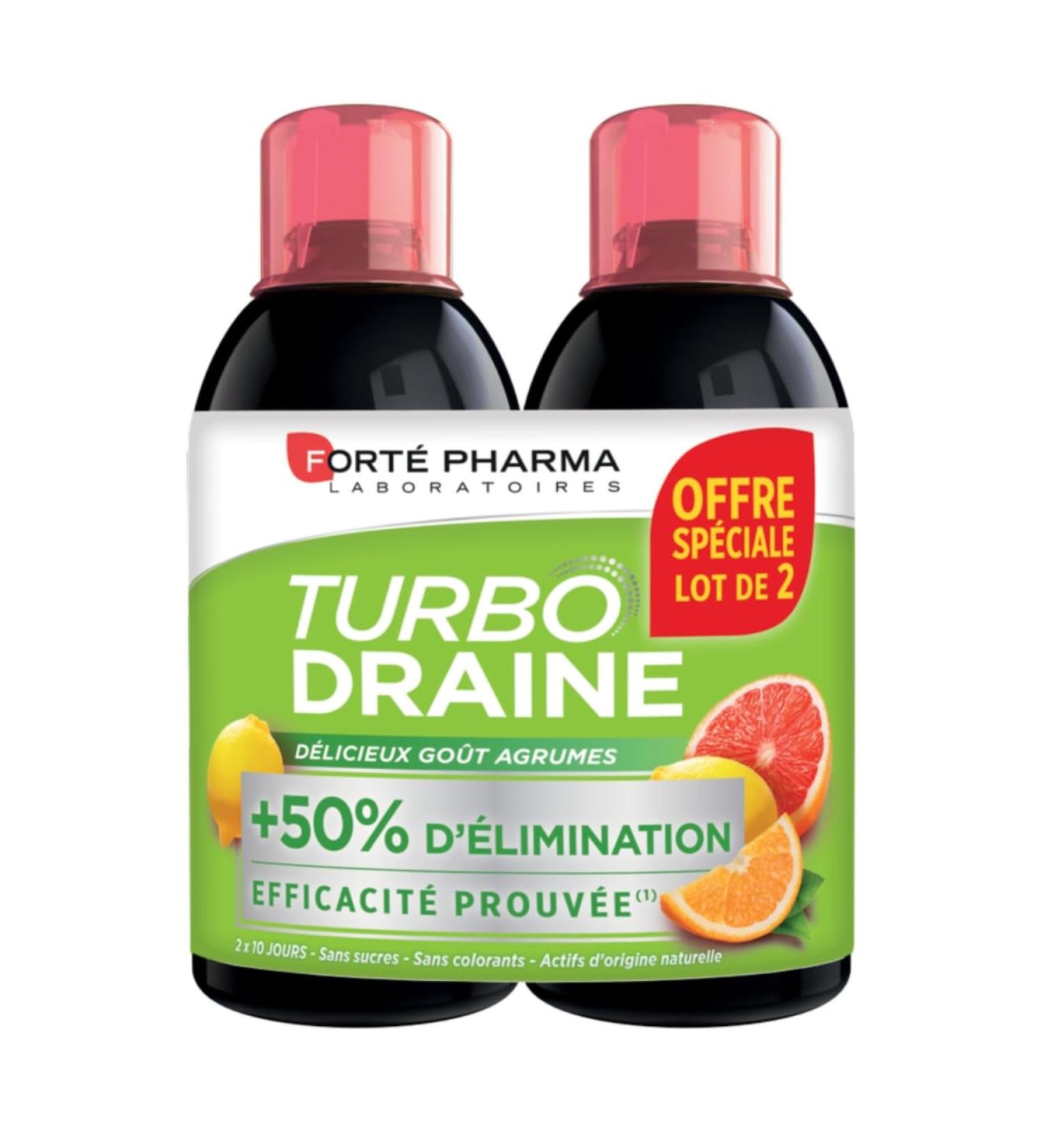 Fort Pharma - TurboDraine Citrus | Food supplement Elimination & Drainage based on Green Tea - Weight loss | Solu - Buy Online on GoSupps.com