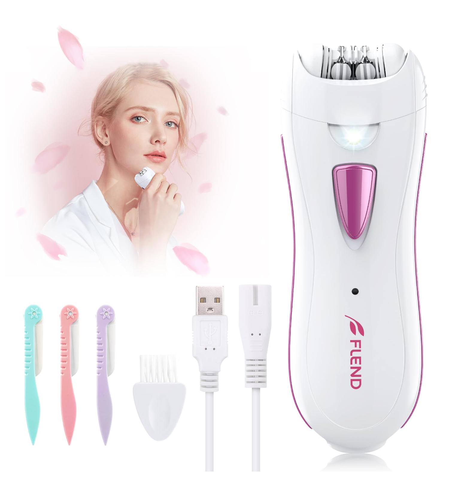 Epilator for Women - Facial & Body Hair Removal | LED Eyebrow Trimmer - White012 - Buy Online on GoSupps.com