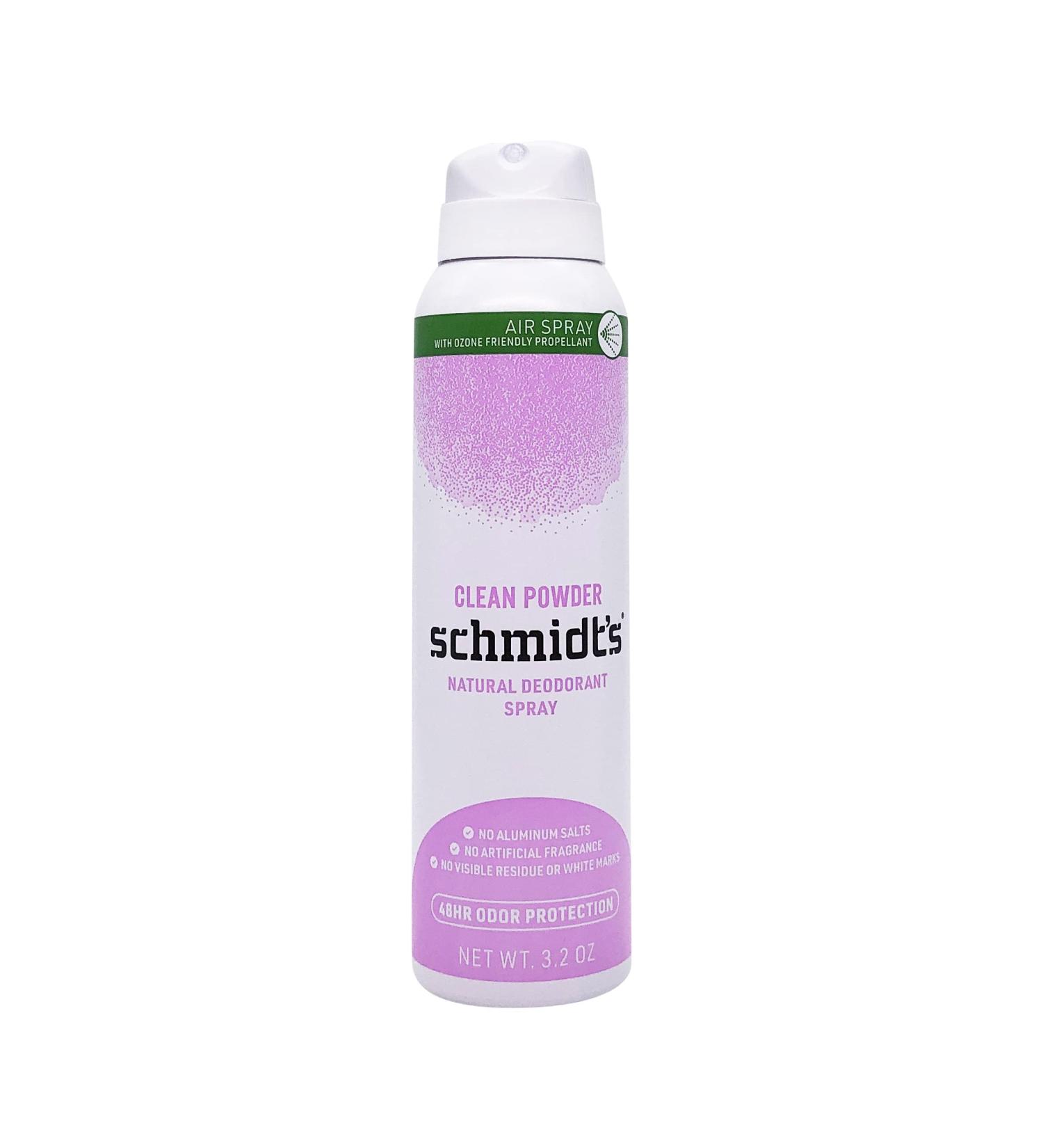 SCHMIDTS Clean Powder Deodorant Spray 3.2 OZ - Natural Odor Protection - Buy Online on GoSupps.com