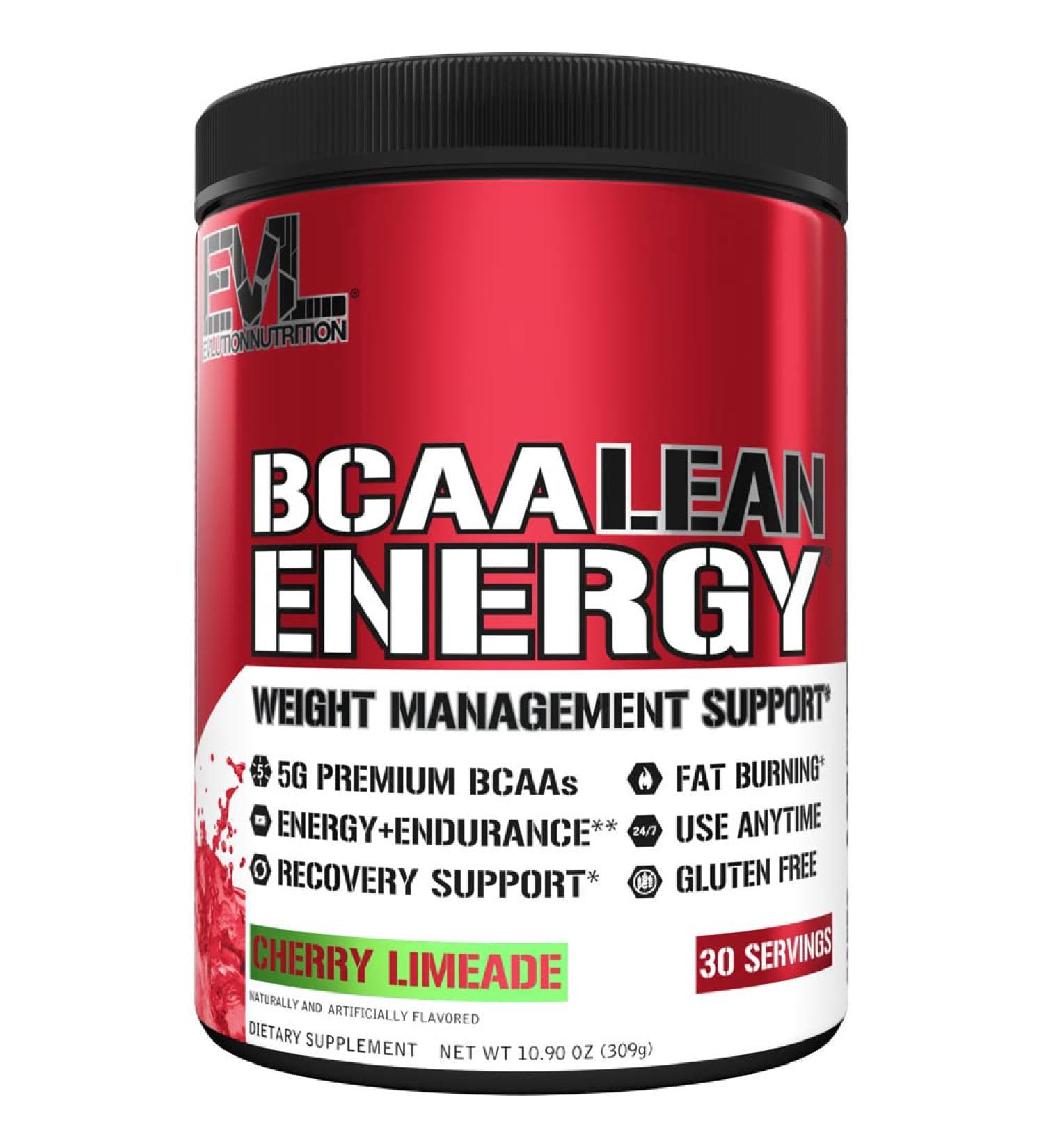 EVLution Nutrition BCAA Lean Energy Cherry Limeade 10.90 oz - Boost Performance & Recovery - Buy Online on GoSupps.com