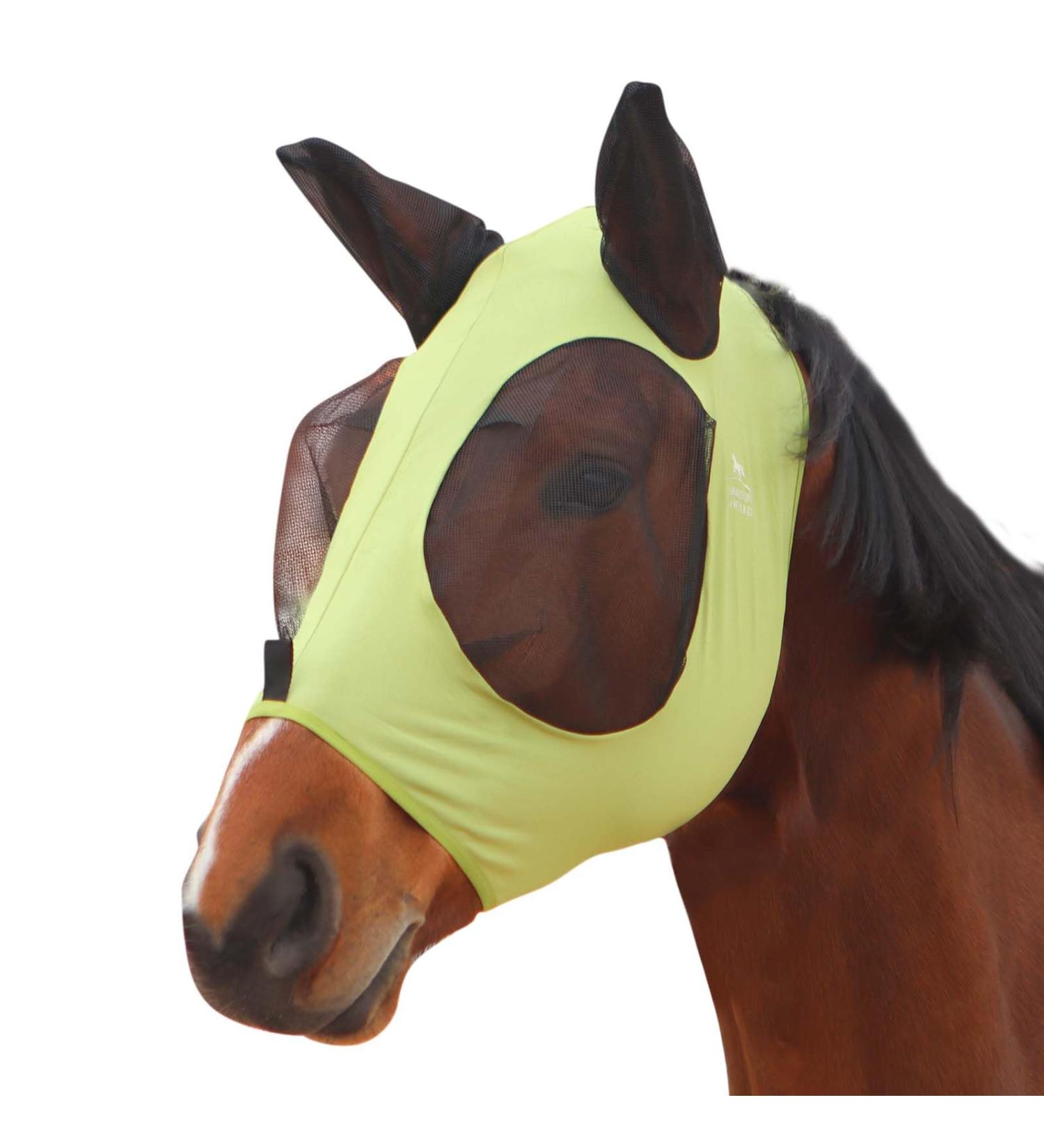 Harrison Howard Stretchable Horse Mask - UV Protection Comfortable & Breathable - Light Olive Green Size L - Buy Online on GoSupps.com