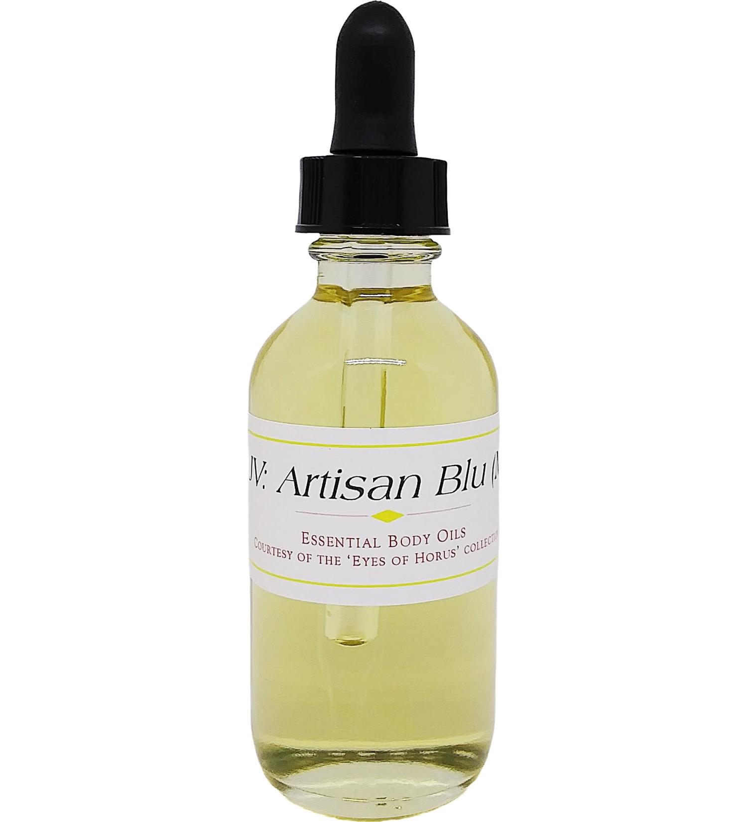 John Valvetoss: Artisan Blu - Type For Men Scented Body Oil Fragrance Glass Dropper Top - Light Gold - 2 oz. - ID#38757 2 Fl Oz (Pack of 1)