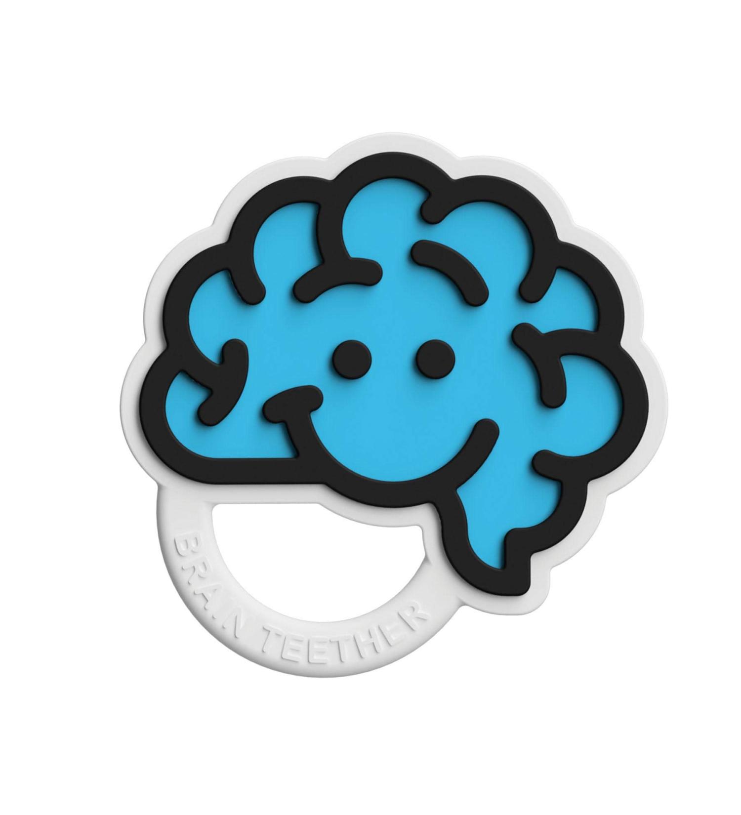 Fat Brain Toys Blue Brain Teether | Baby Toys & Gifts for Ages 0-2 - Buy Online on GoSupps.com