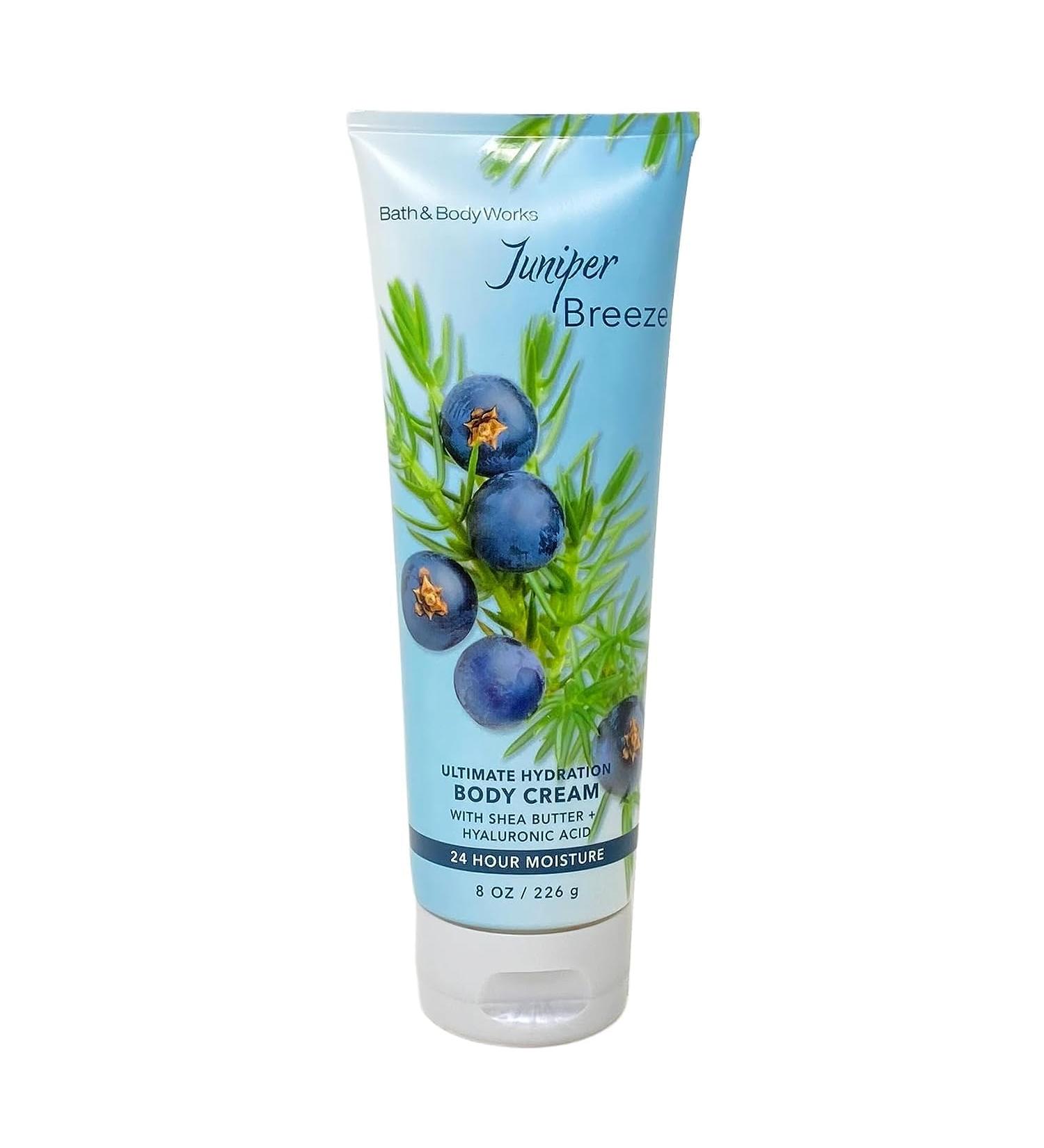 Bath & Body Works Juniper Breeze Ultimate Hydration Body Cream Gift Set For Women 8 Fl Oz (Juniper Breeze)