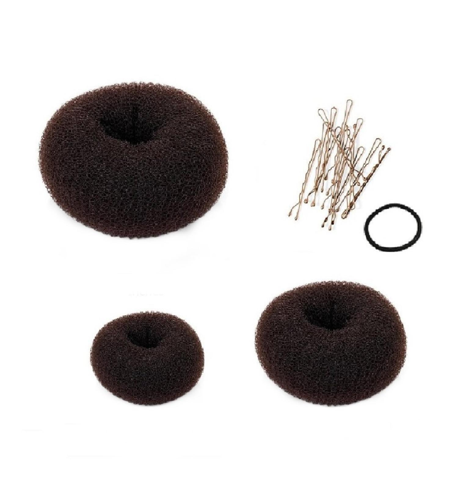 Frcolor Donut Bun Maker Set - 3pcs Hair Bun Makers (Large Medium Small) - Perfect for Stylish Hair Buns - Brown - Buy Online on GoSupps.com