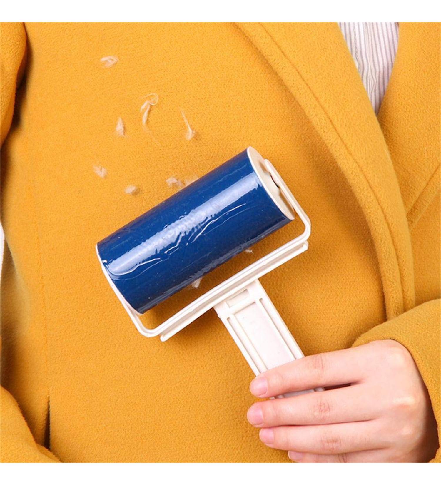 Reusable Gel Lint Roller for Pet Hair Removal - Washable Cat & Dog Lint Brush | Home Cleaning Supplies (Blue - Buy Online on GoSupps.com