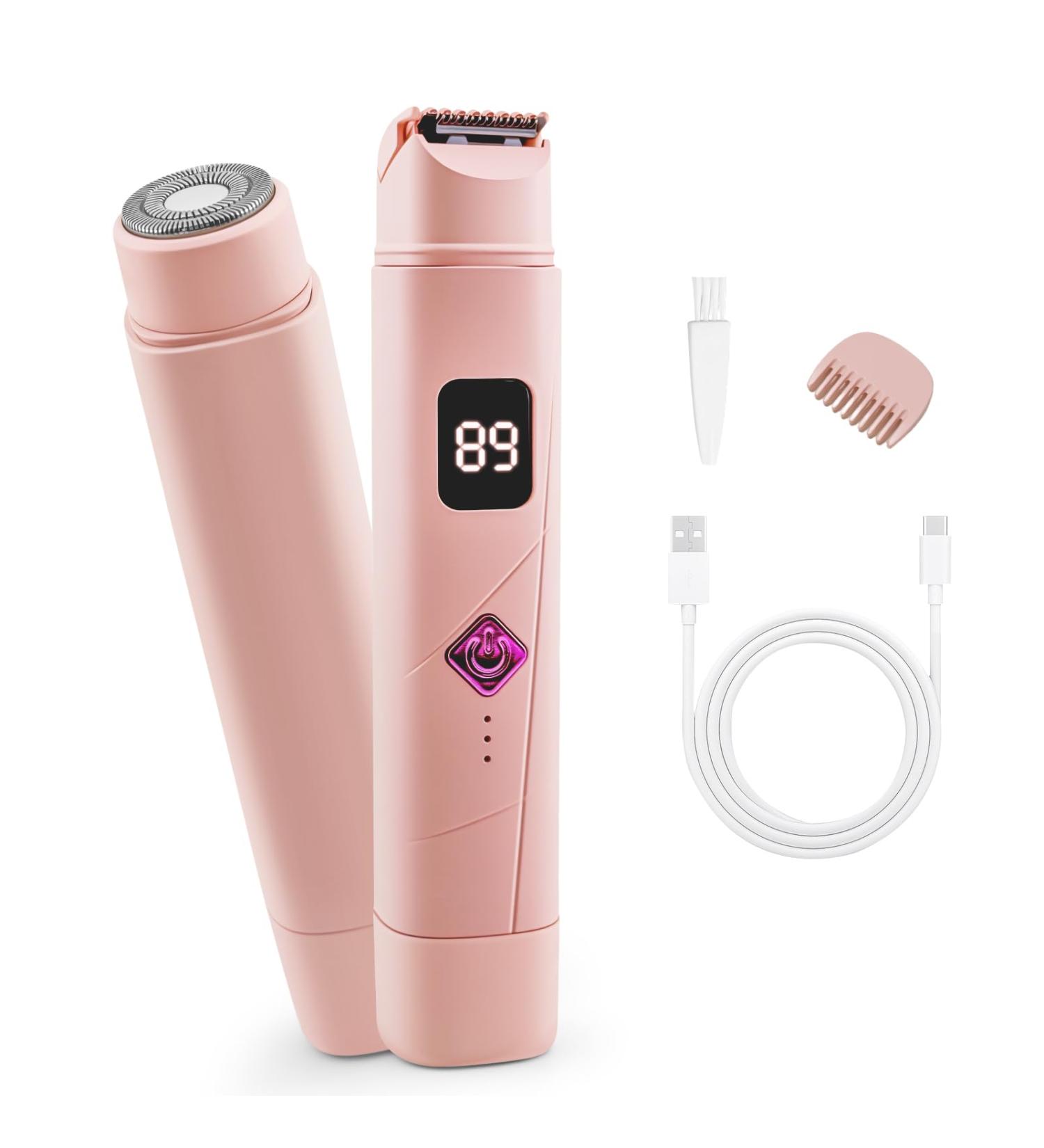 Tondeuse de bikini pour femme Rasoir lectrique 2 en 1 pour femme double t te IPX7 tanche IPX7 utilisation humide et s che tondeuse poils corporels et pilateur pour bikini aisselles - Buy Online on GoSupps.com