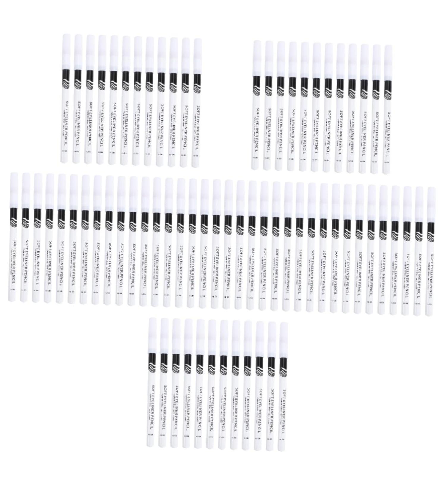 Mikinona 72 Pcs Eyeliner Pencil White Eye Liner Pencial Highlighter Pencil Makeup Eyes Lip Liner Wooden Pole - Buy Online on GoSupps.com
