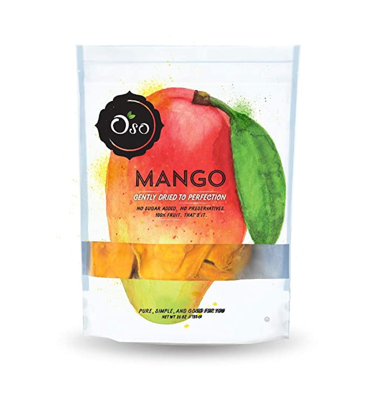 Oso Snacks Dried Mango Slices - Premium Quality, No Added Sugar, 26oz - Buy Online on GoSupps.com