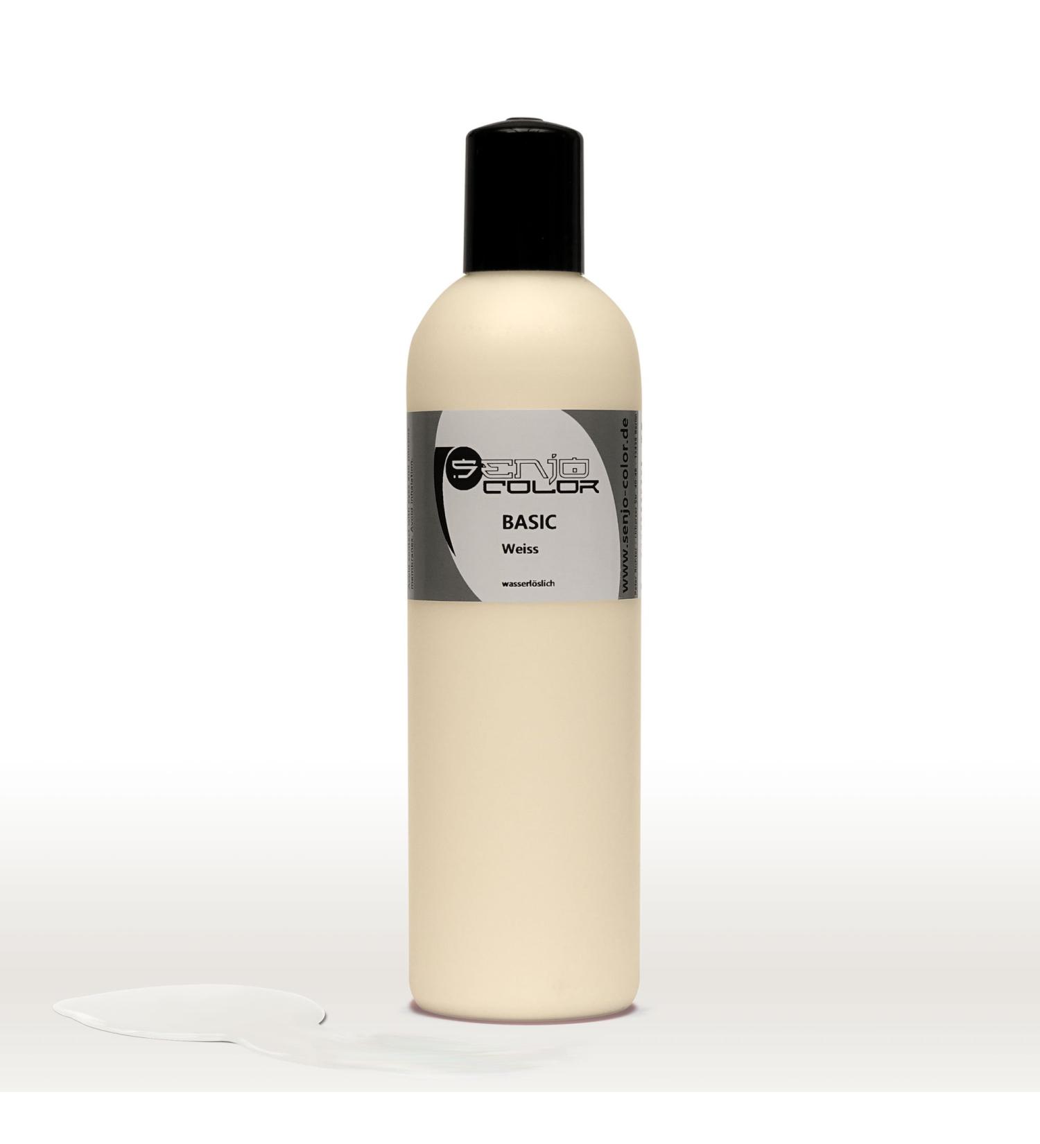 Senjo Color Basic Body Painting Colors - 250ml White | Water Soluble Cosmetic Body Paint for Airbrush & Brush | Ideal for International Shipping - Buy Online on GoSupps.com