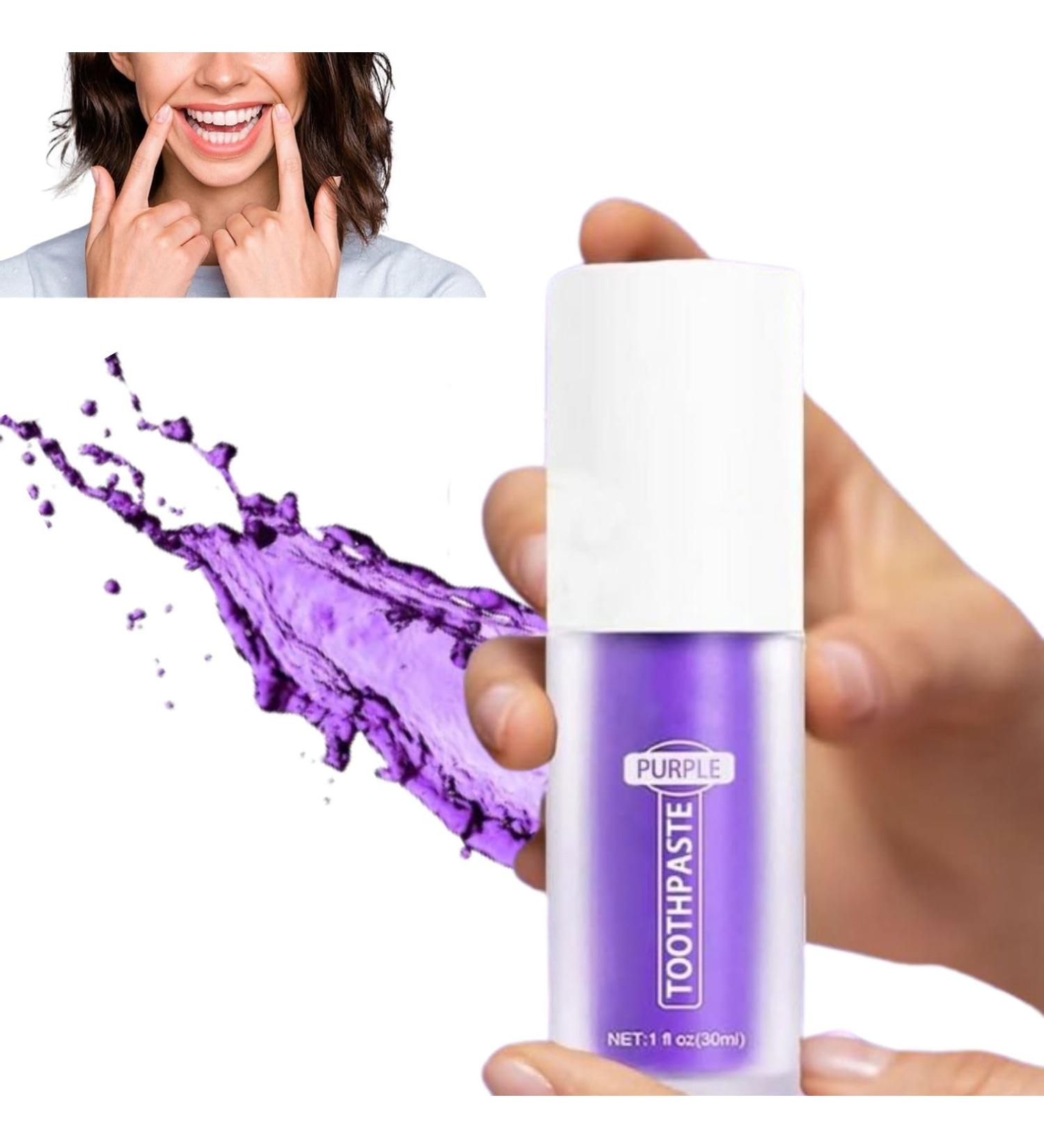 Purple Teeth Whitening Purple Whitening Toothpaste Purple Toothpaste Professional Teeth Whitening Purple Toothpaste Smoker and Sensitive Whitening Toothpaste - Buy Online on GoSupps.com
