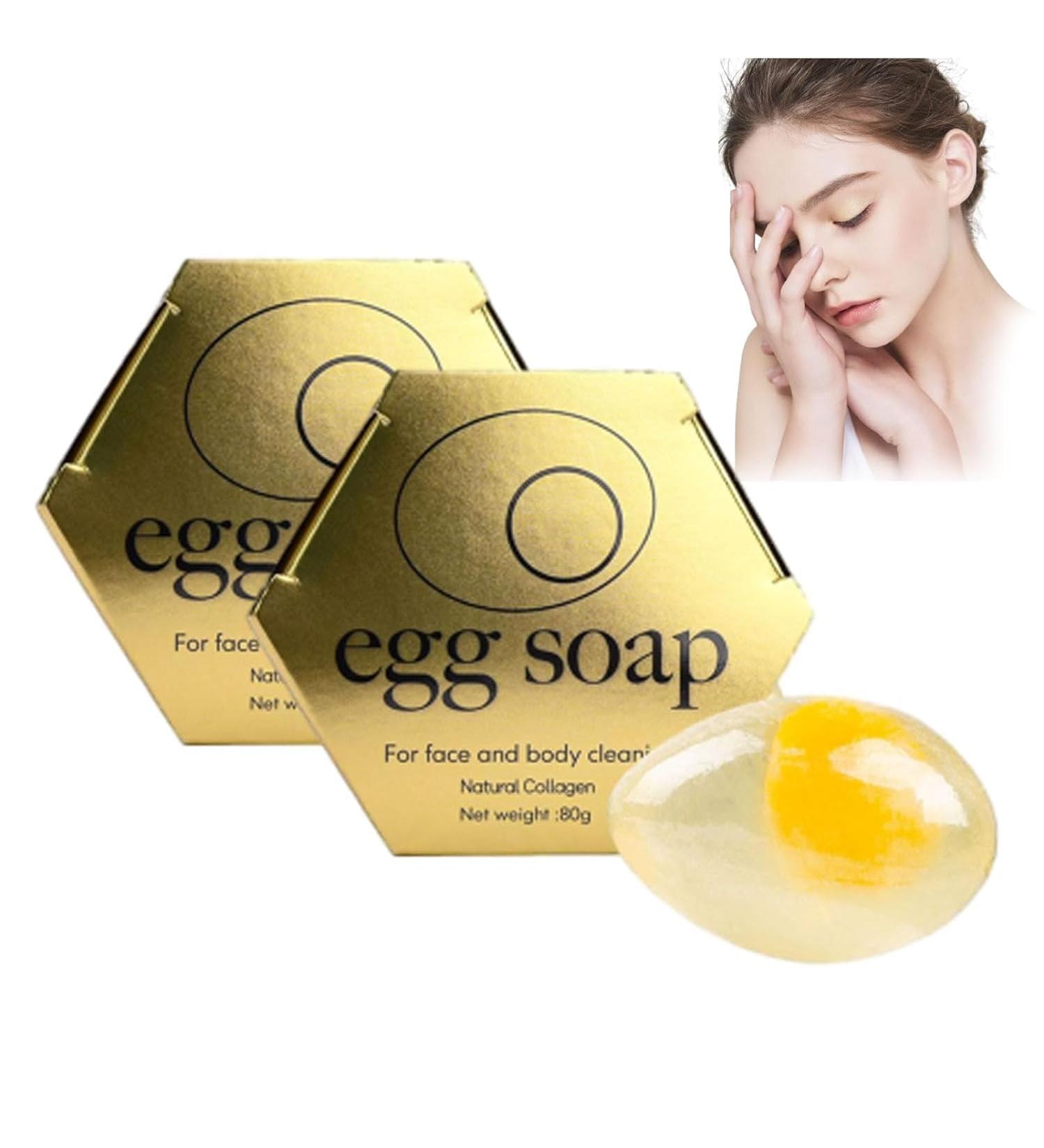  HONGYOU Egg White Soap 2024 Handmade Facial Soap Egg White Collagen Body Soap Egg White Moisturizing Soap for Face Egg Essential Oil Soap - Buy Online on GoSupps.com