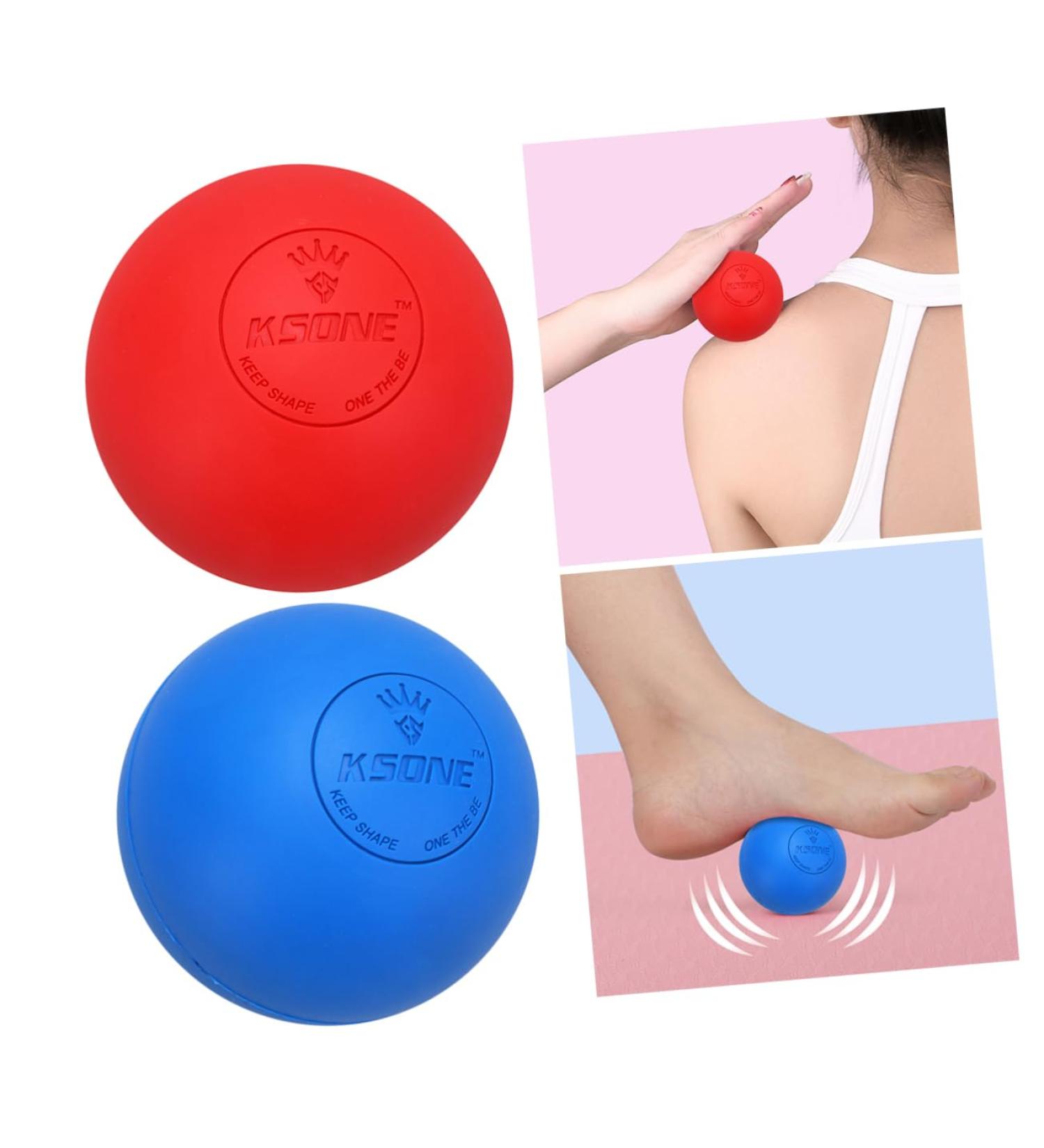 Solustrie 2-Pack Arch Massage Lacrosse Balls | Spiky Trigger Point Foam Roller & Back Roller | Yoga & Foot Massage Device | Perfect for Ice Hockey & Body Recovery - Buy Online on GoSupps.com