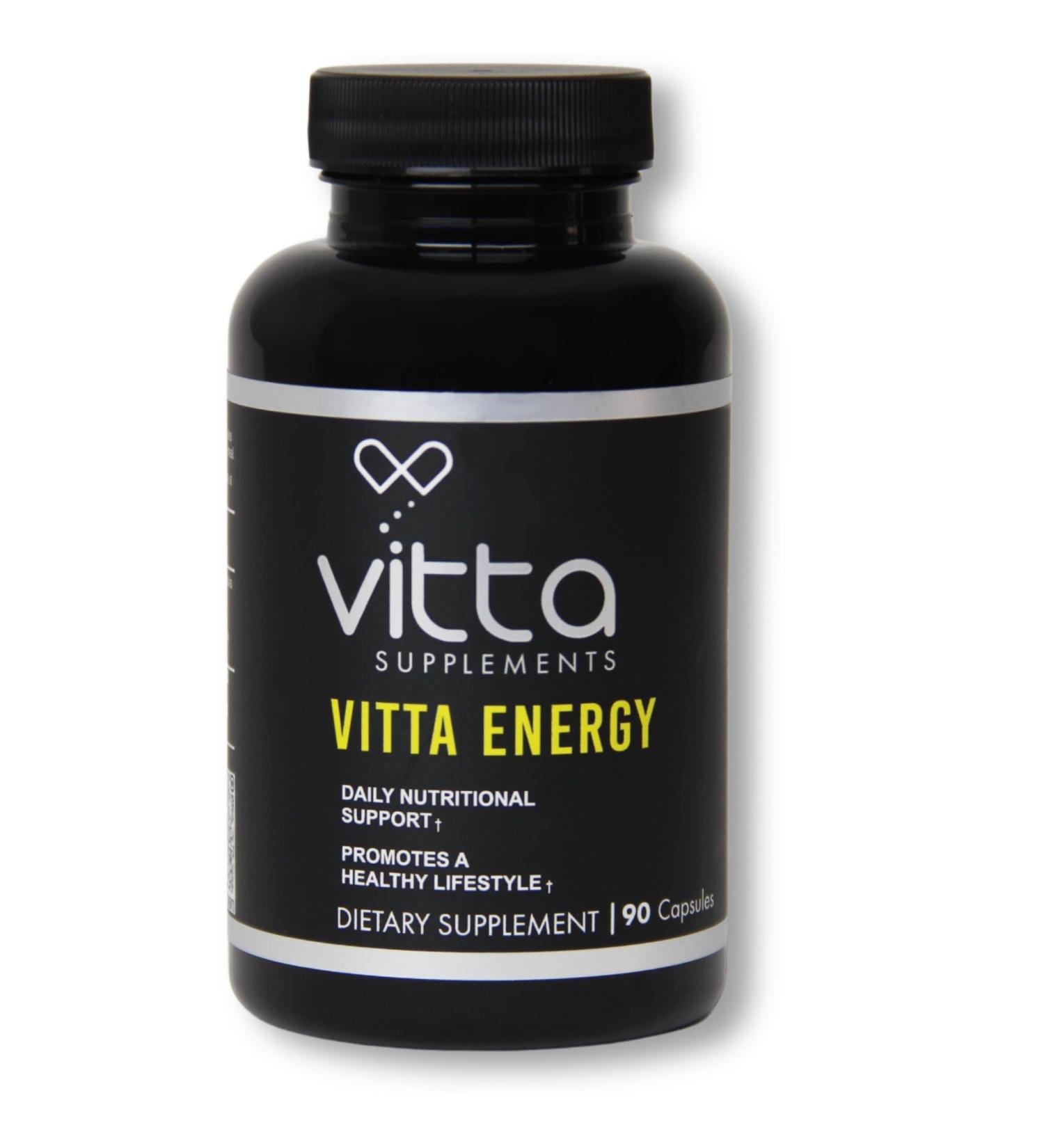 Vitta Energy Capsules - Boost with Vitamin C Fish Oil Turmeric & Creatine | 90 Capsules for Optimal Health - Buy Online on GoSupps.com