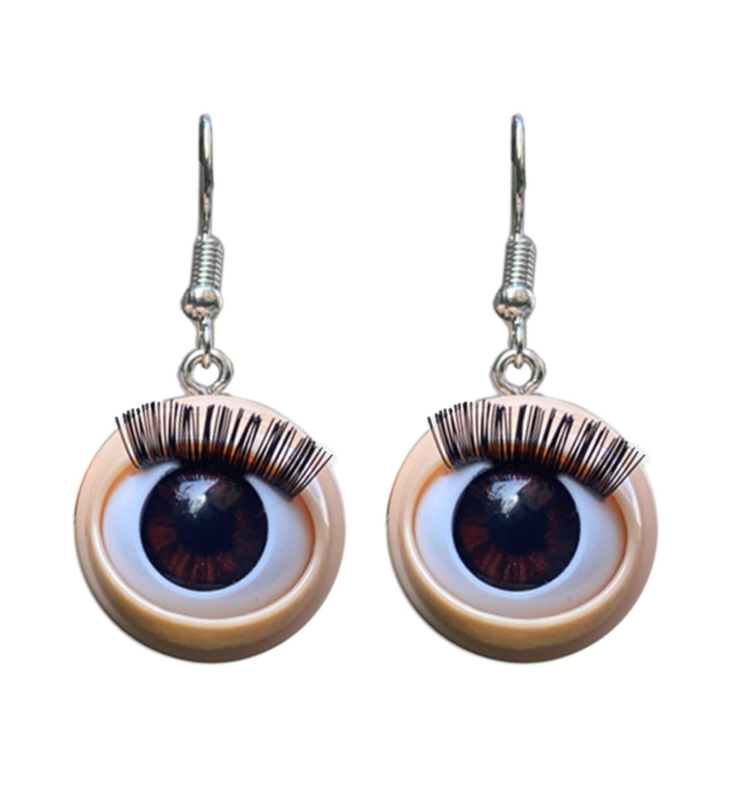 Shop Feyley Earrings: Unique Harajuku-Style Eyelash Eyeball Earrings for Y2K Fashion | International Shipping Available - Buy Online on GoSupps.com