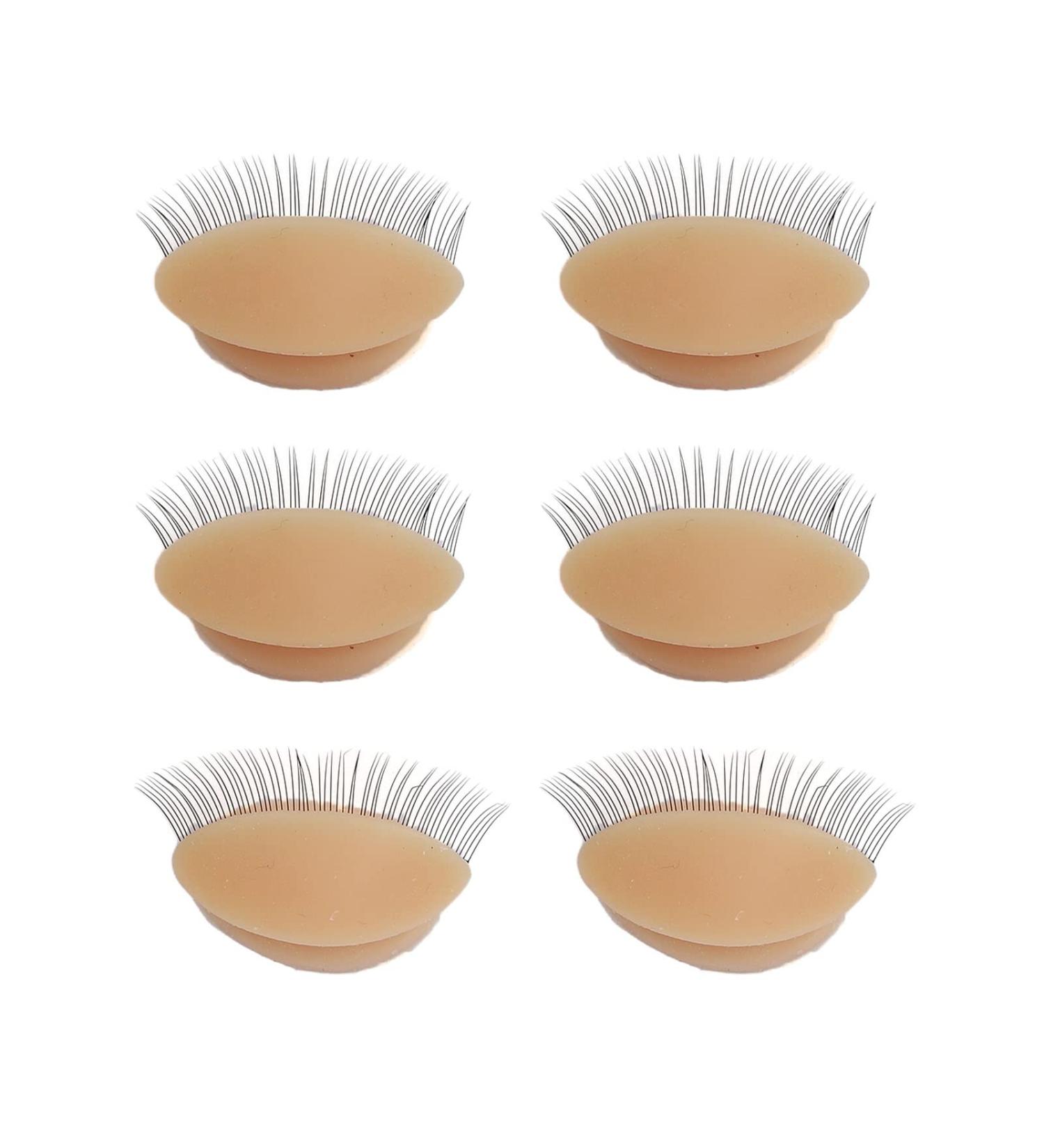 Buy Reusable Silicone Eyelids with Eyelashes - 3 Pairs for Beauty Salons & Novices | Skin Color | International Shipping - Buy Online on GoSupps.com
