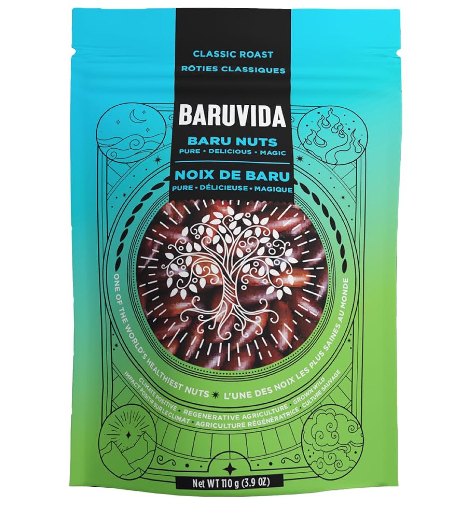 Baruvida Baru Nuts Classic Roast | World's Healthiest Nut | Crunchy and Delicious | Healthy Snack | High Protein Lowest Fat and Lowest Calorie Nut | Suitable for Vegan Gluten Free Keto Peanut Free | Naturally Non GMO | SUPERFOOD with SUPER TASTE | 110 gra - Buy Online on GoSupps.com