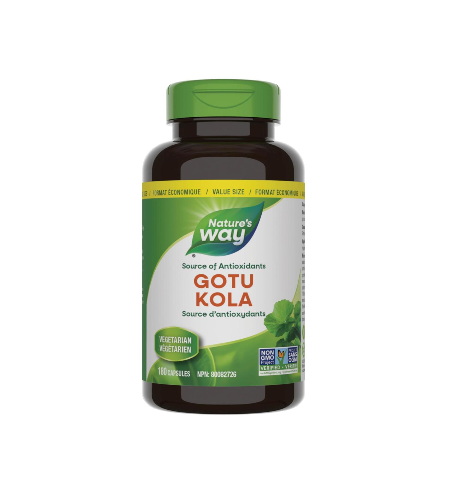 Nature's Way Gotu Kola Health Supplement 180 Count 180 count (Pack of 1) - Buy Online on GoSupps.com