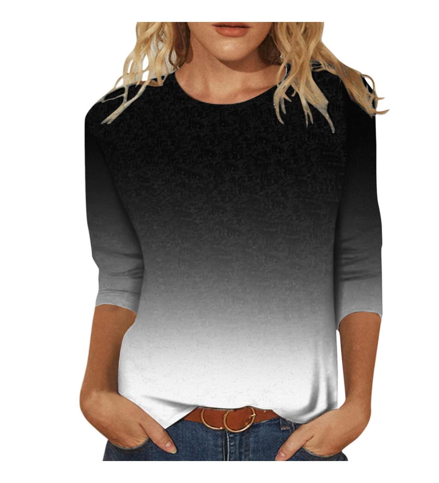 Women's T-Shirt Summer Blouse Shirt Women's Tops V-Neck Plain Clothing Women Summer Shirts Flower Summer T-Shirts Top Cotton Blouse Women's Blouses Waffle Knitted Slim Fit T-Shirt Shirts Black XL - Buy Online on GoSupps.com