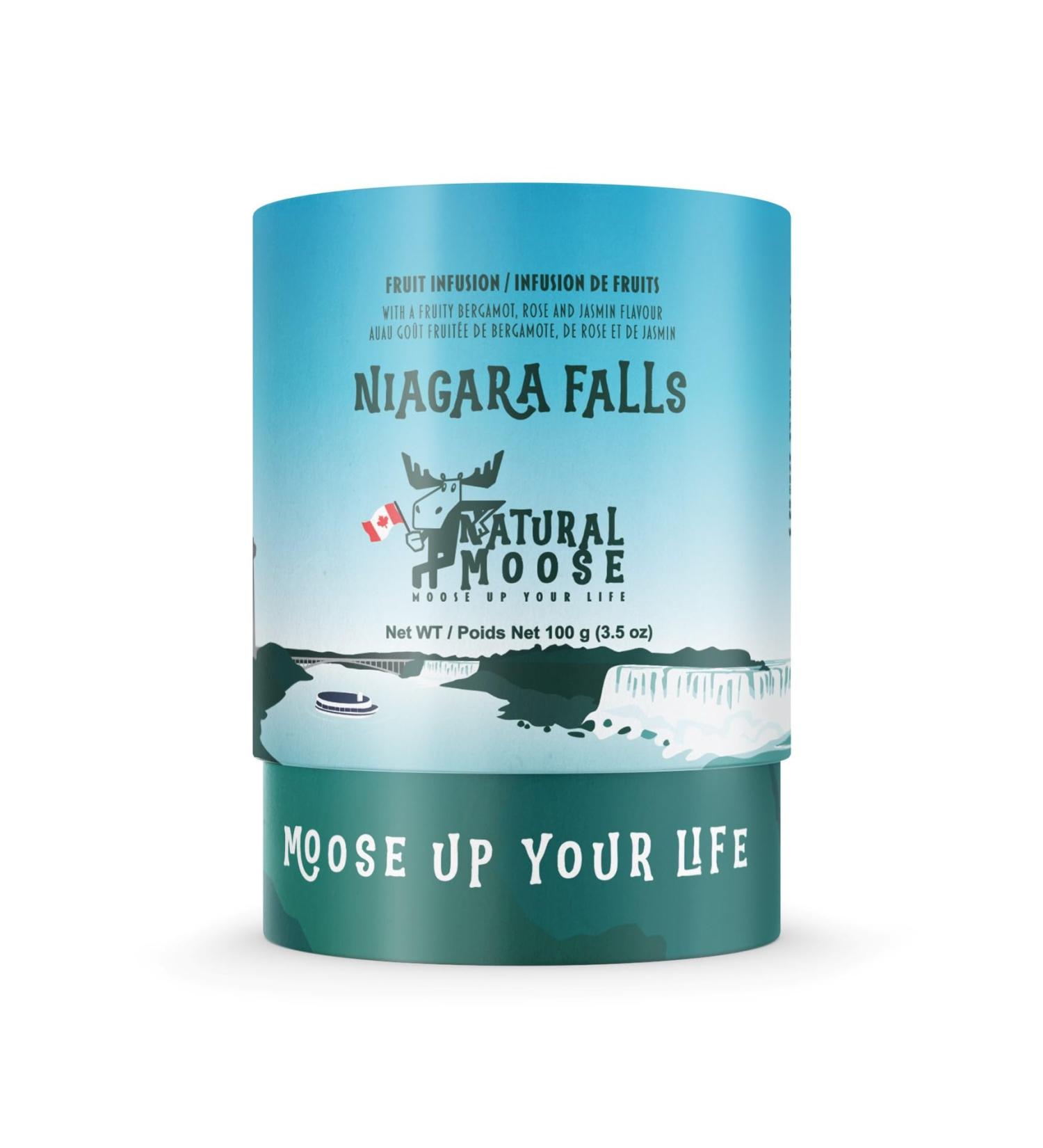 CANADIAN NATURAL MOOSE TEA TROTTER | Premium Loose Leaf Tea | Niagara Falls | Bergamot Roses and Jasmine | 100g Niagara | Bergamot Roses and Jasmin 100g - Buy Online on GoSupps.com