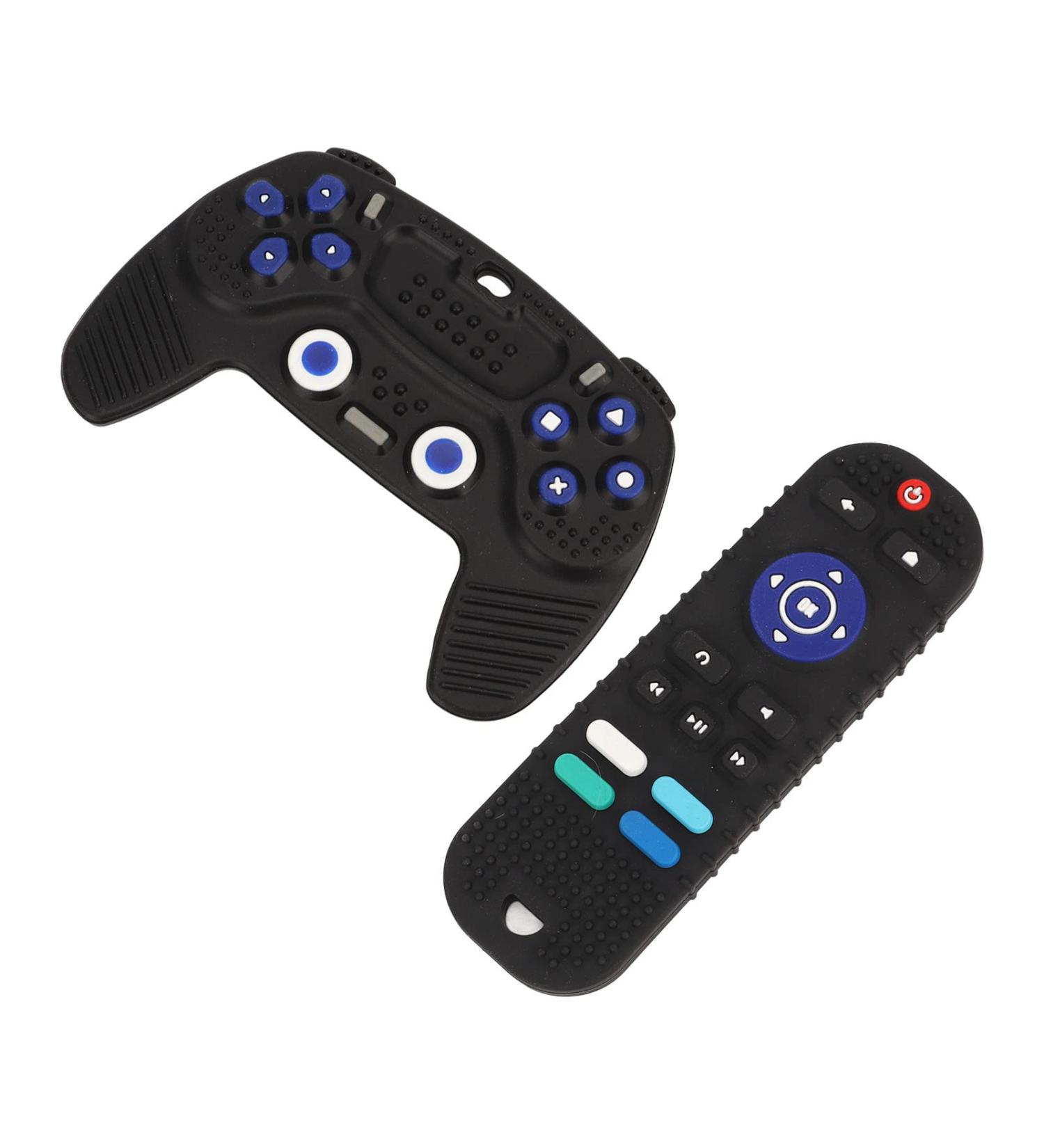 Safe Silicone Teething Toy - Baby Teether in Remote Control Shape for Educational Chew Sensory - Black - Buy Online on GoSupps.com