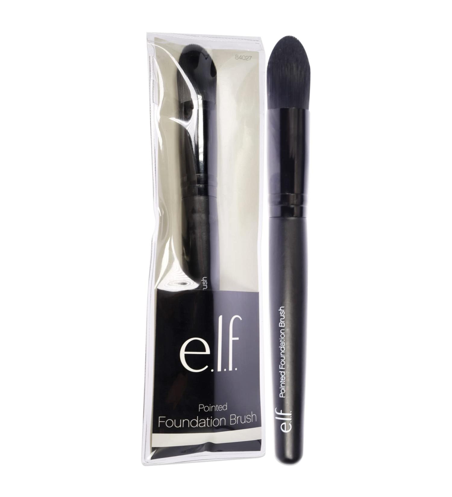 e.l.f. Pointed Foundation Brush - Ideal for Concealing, Highlighting & Contouring - Synthetic Bristles - For Liquid, Cream & Powder - Buy Online on GoSupps.com