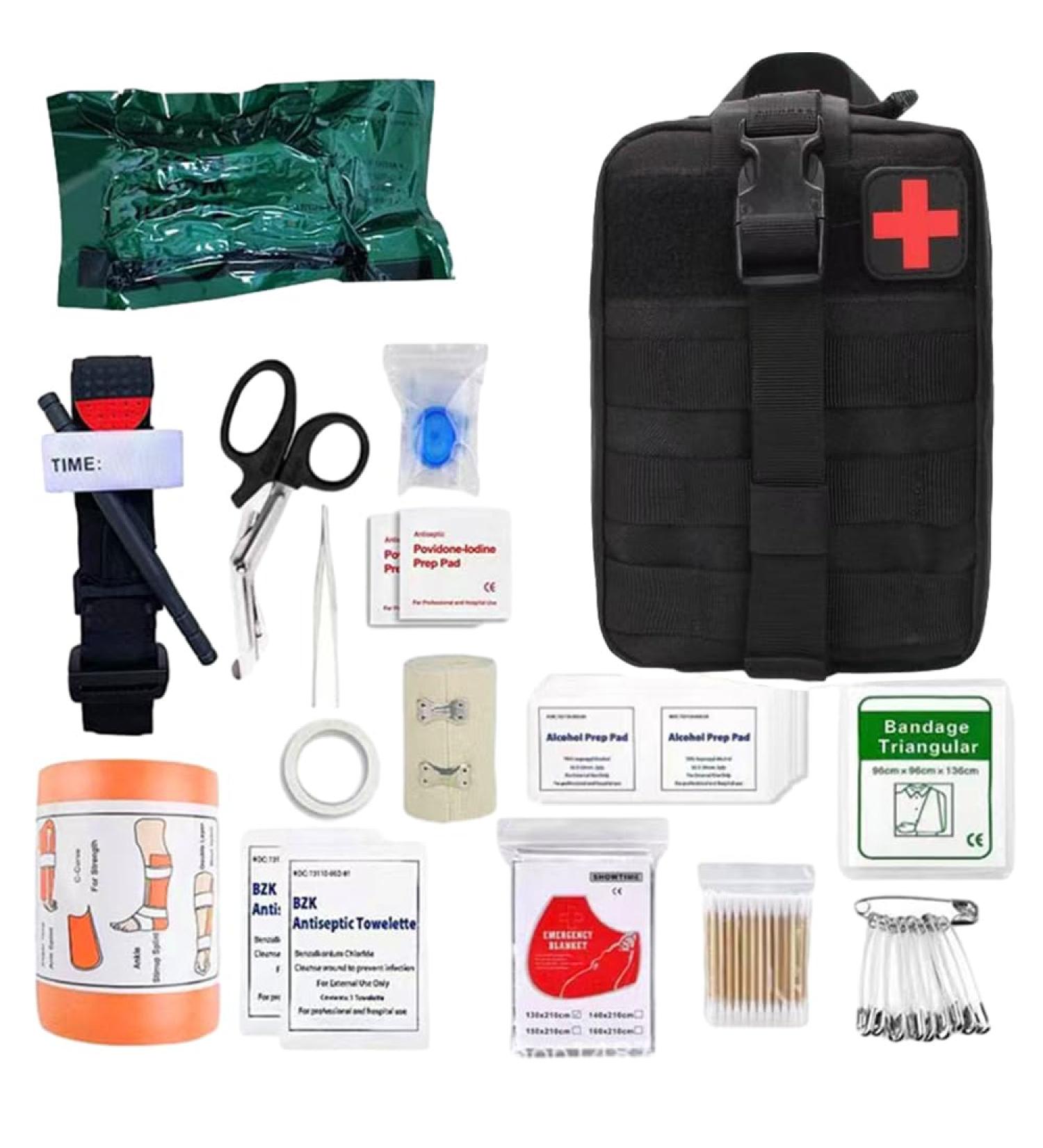 MineUp First Aid Trauma Set - 46-Piece Military-Grade Outdoor Emergency Kit for Home Car and Camping - Buy Online on GoSupps.com