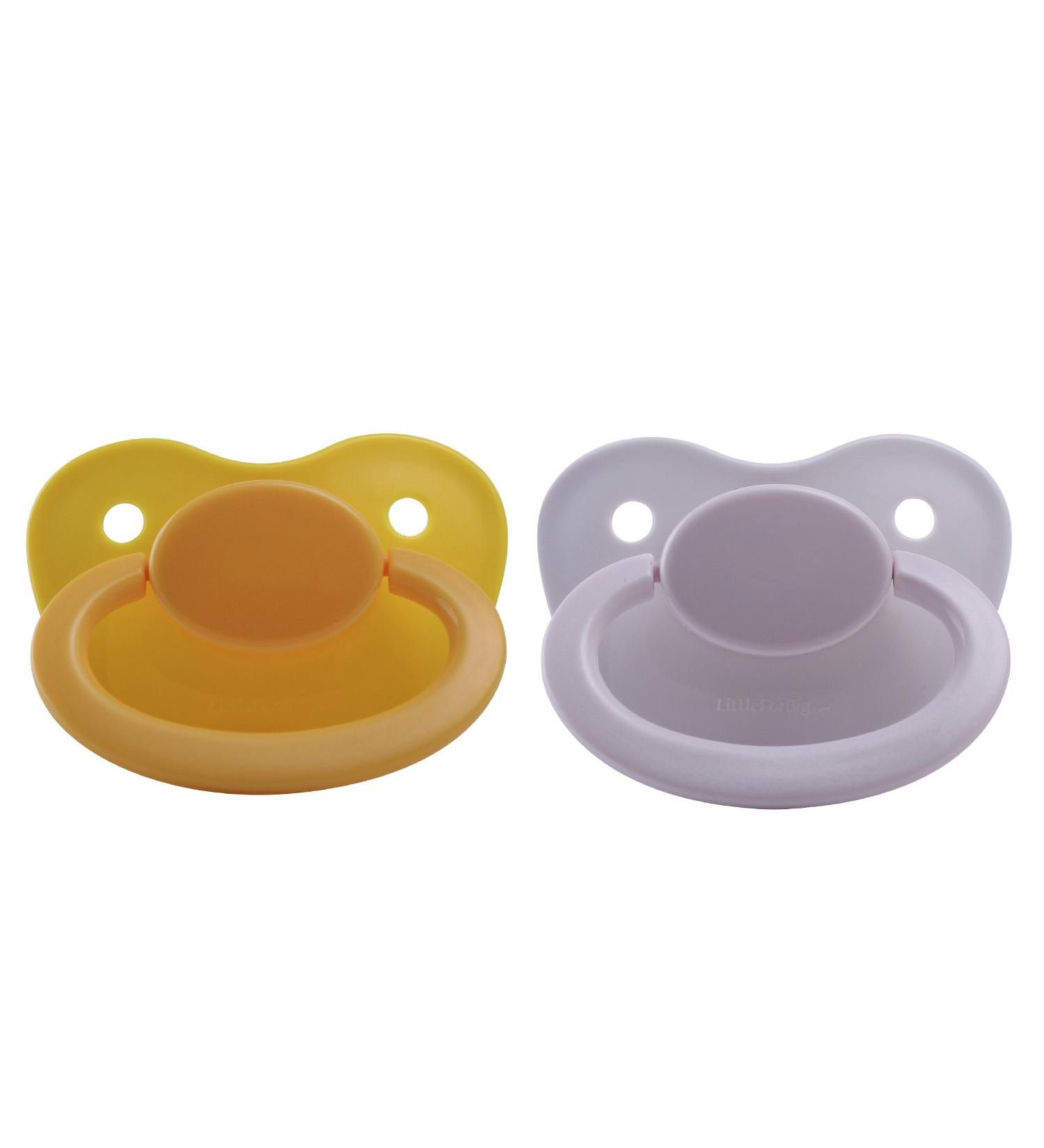 Buy LittleForBig Pacifier Generation 1 Night Glow Set - White/Yellow | International Shipping Available - Buy Online on GoSupps.com