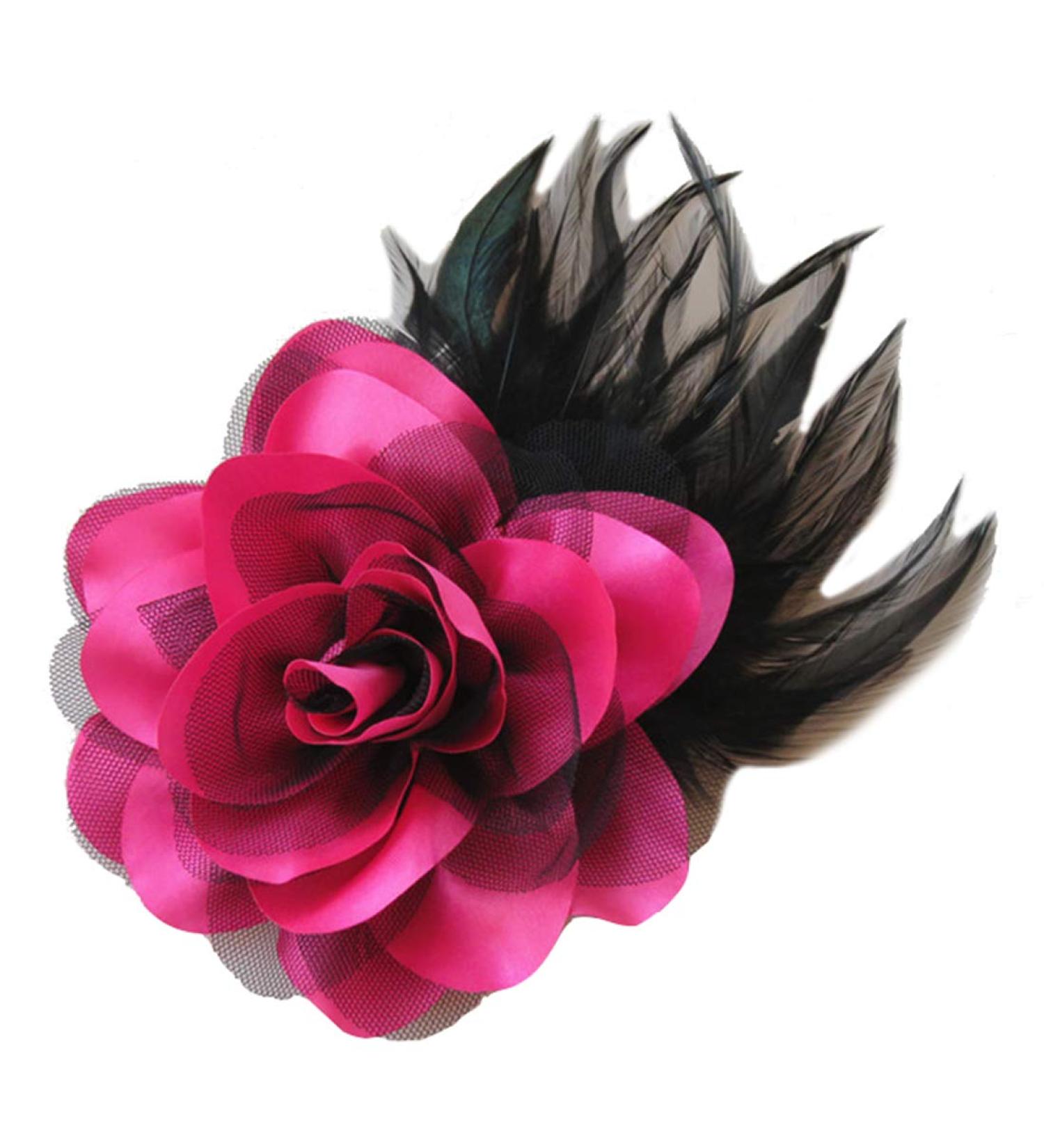 Cheerlife Pink Corsage Rose Hair Flower Clip | Hair Accessories for Women & Men | Stylish Hair Clips & Brooches - Buy Online on GoSupps.com